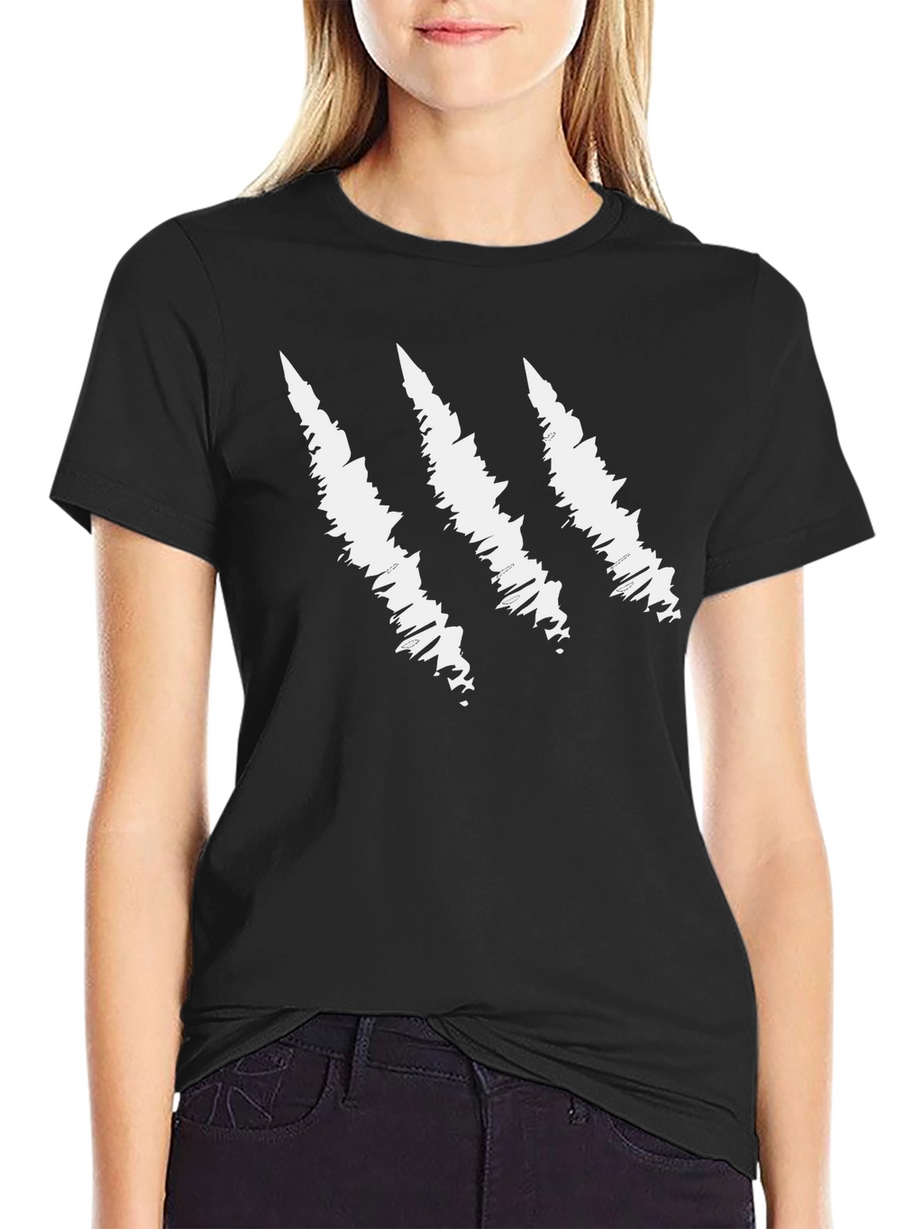 Claw Scratch Graphic Black T-Shirt