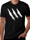 Claw Scratch Graphic Black T-Shirt