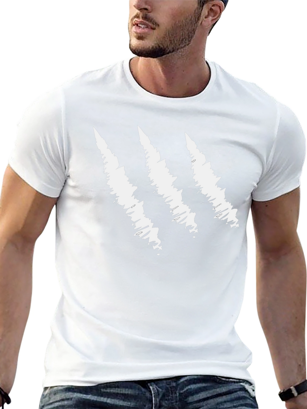 Claw Scratch Graphic Black T-Shirt