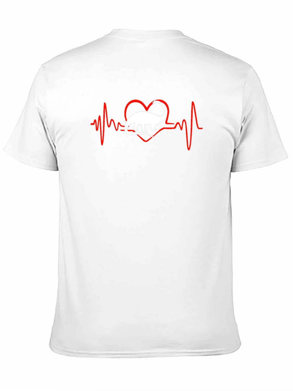 Dino Heartbeat T-Shirt - Black Cotton Tee