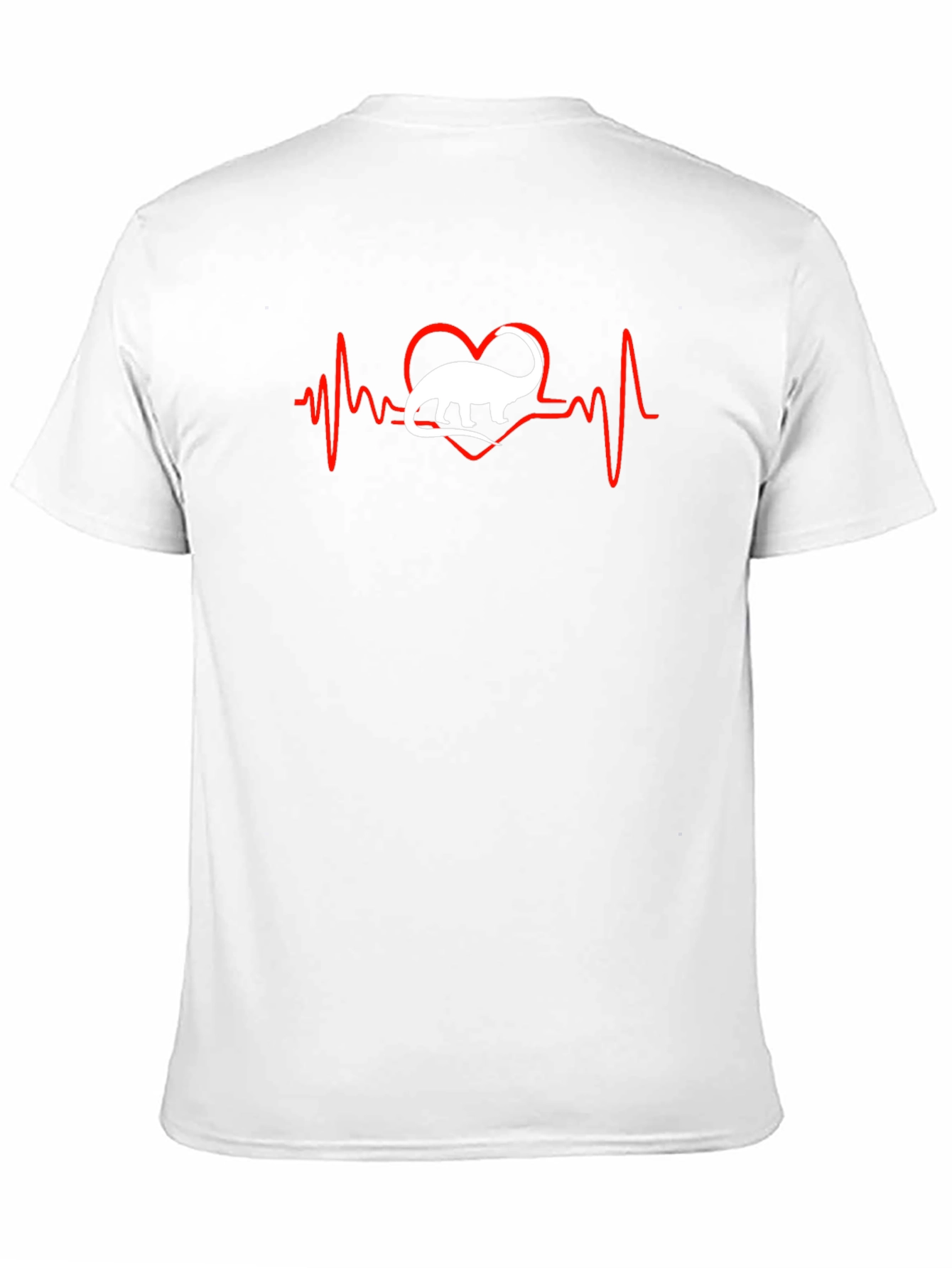Dino Heartbeat T-Shirt - Black Cotton Tee