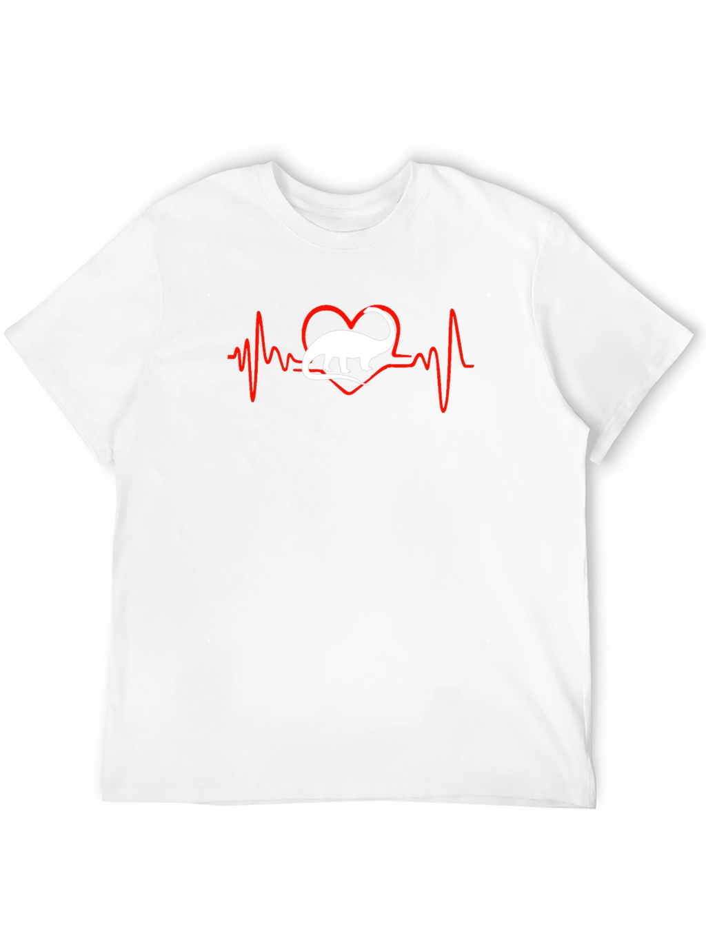 Dino Heartbeat T-Shirt - Black Cotton Tee