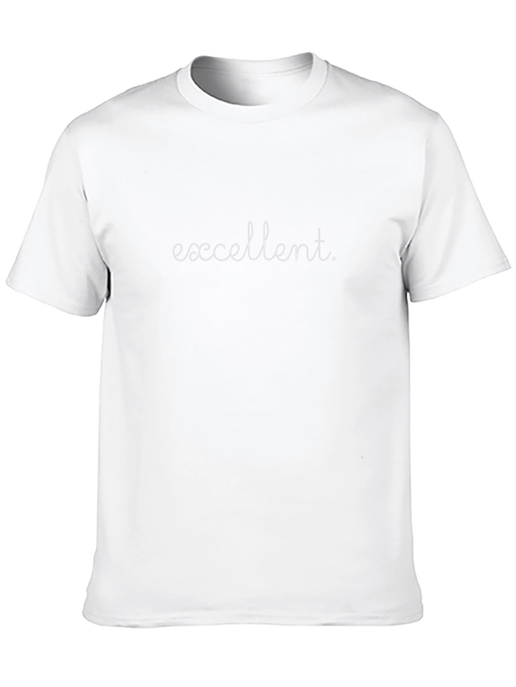 Excellent Script Black T-Shirt Casual Style