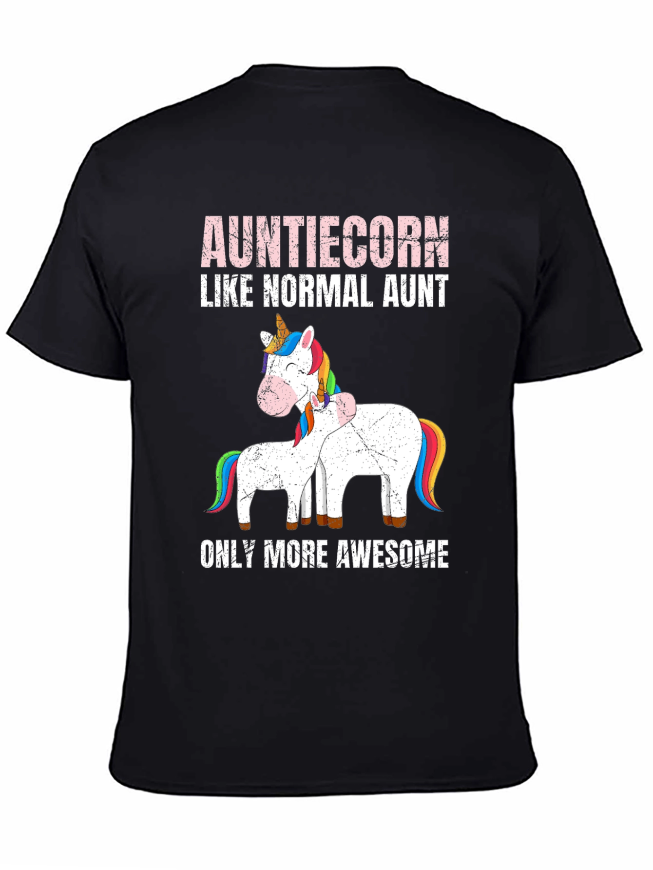 Auntiecorn Unicorn Graphic Tee - Awesome Aunt Shirt