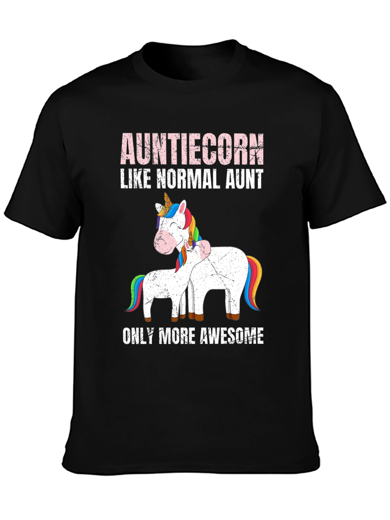 Auntiecorn Unicorn Graphic Tee - Awesome Aunt Shirt
