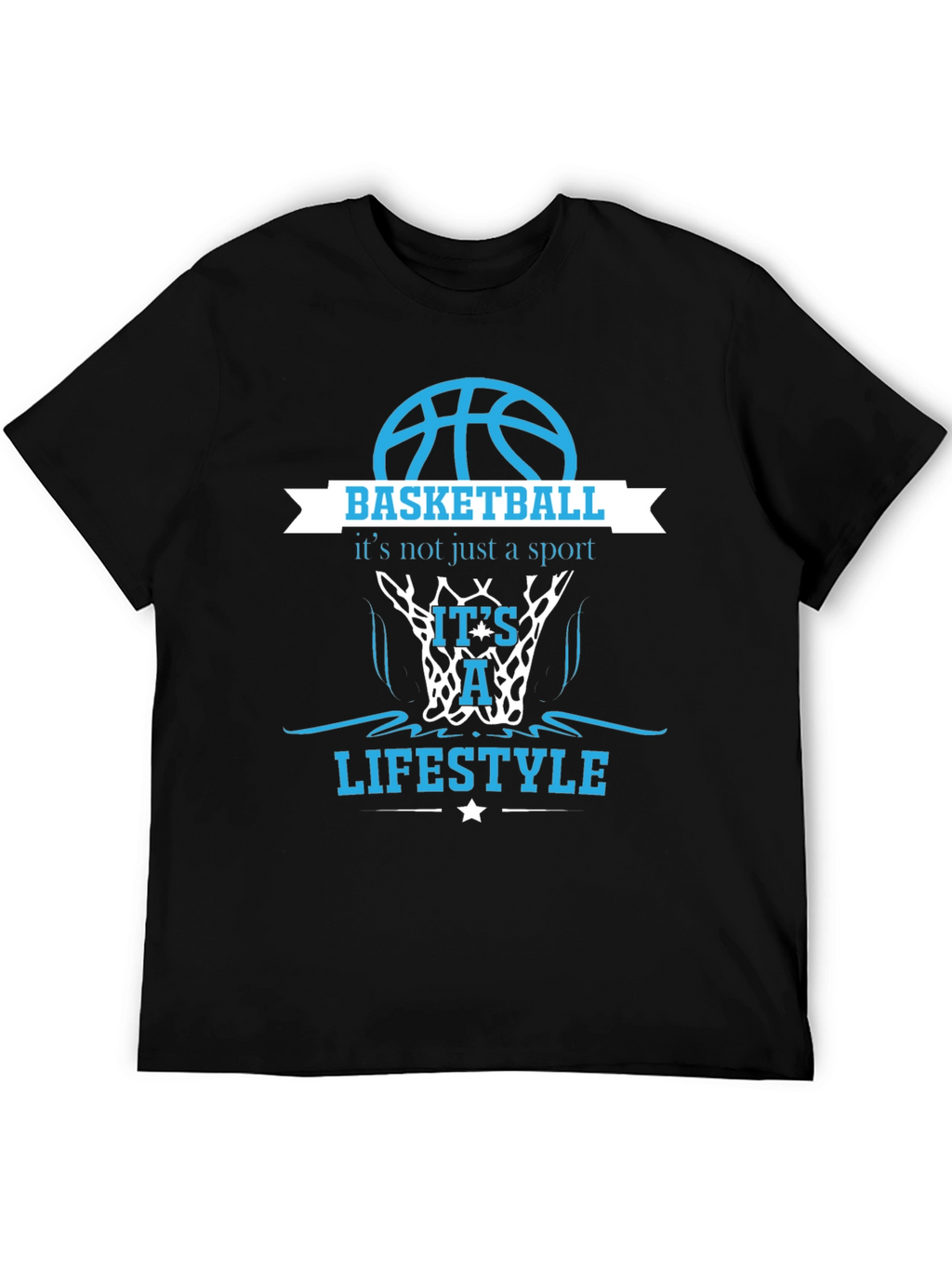 Basketball Lifestyle Tee - Black Graphic T-Shirt