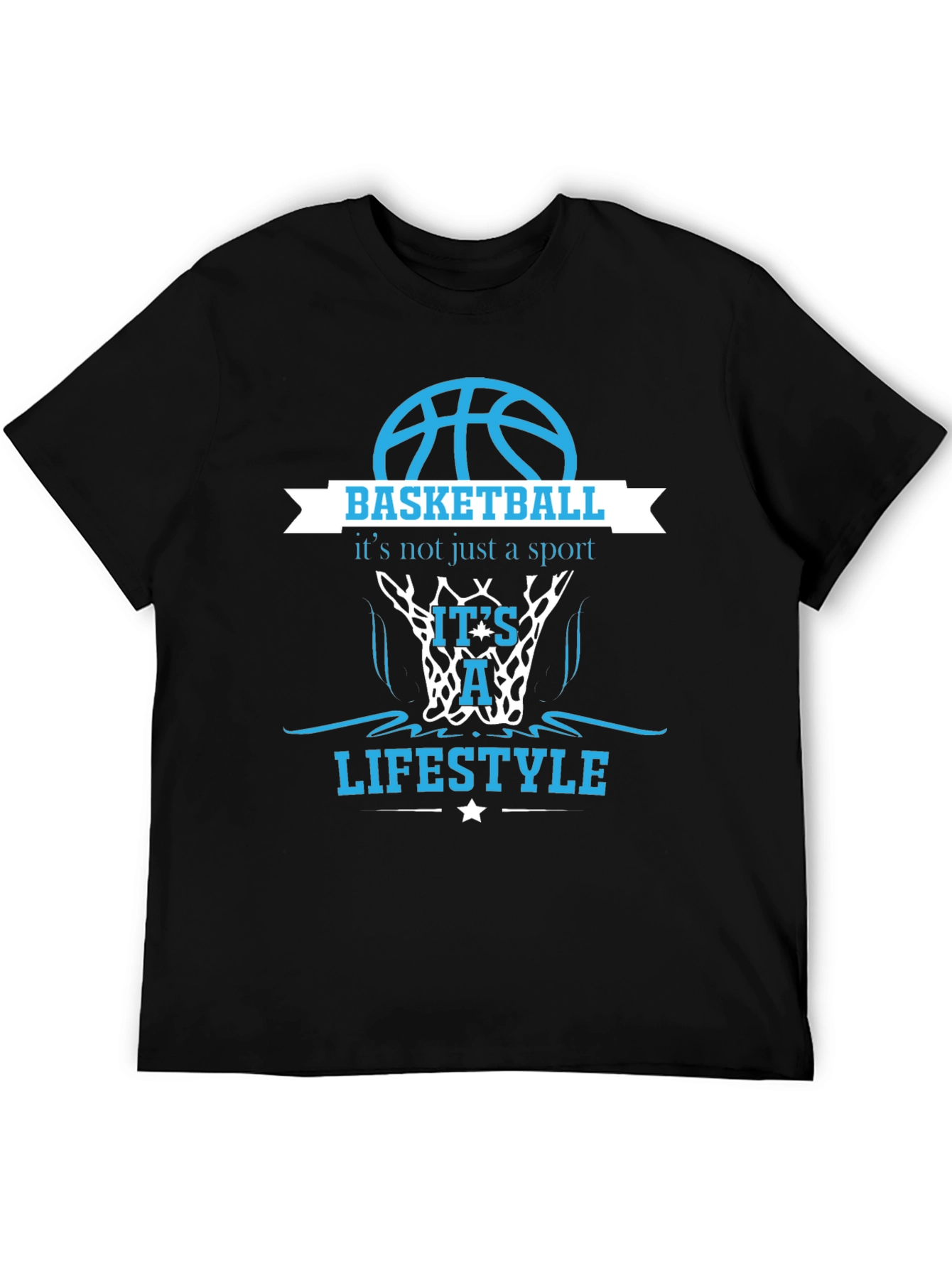 Basketball Lifestyle Tee - Black Graphic T-Shirt
