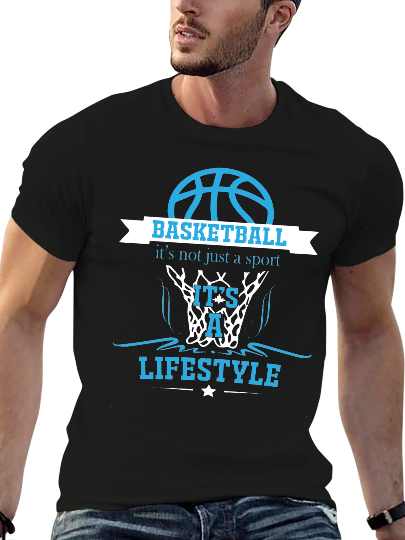 Basketball Lifestyle Tee - Black Graphic T-Shirt