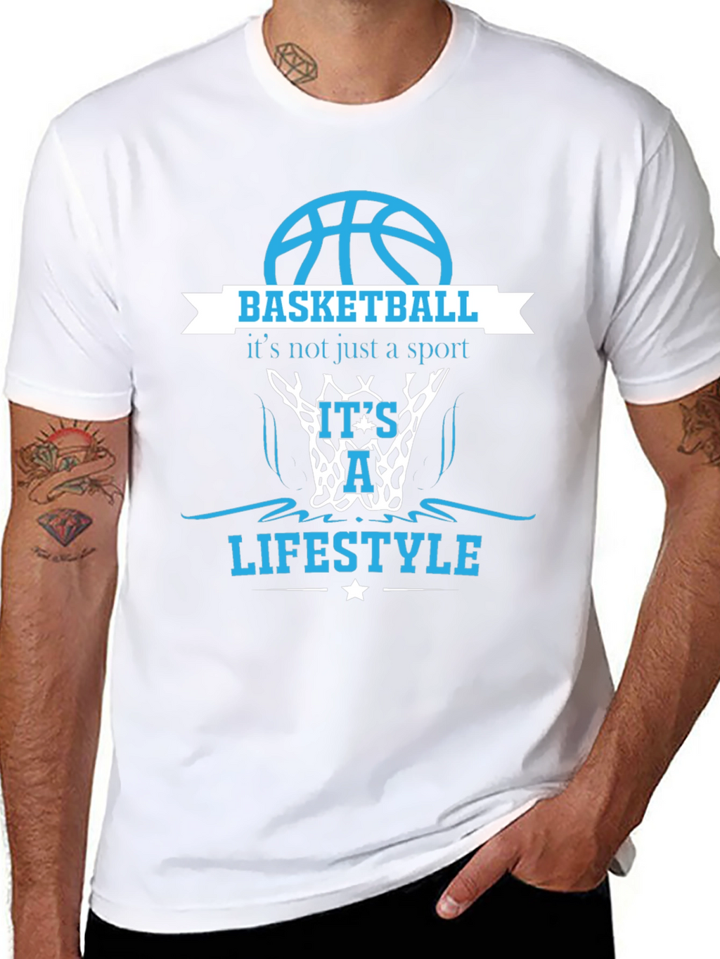 Basketball Lifestyle Tee - Black Graphic T-Shirt