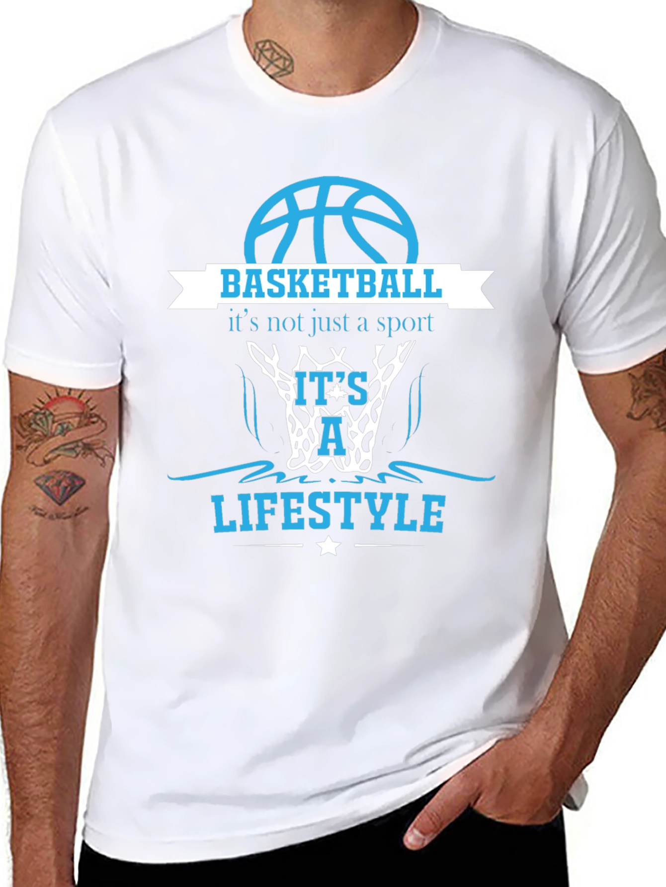 Basketball Lifestyle Tee - Black Graphic T-Shirt
