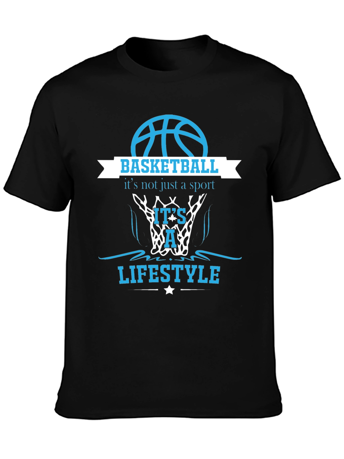 Basketball Lifestyle Tee - Black Graphic T-Shirt