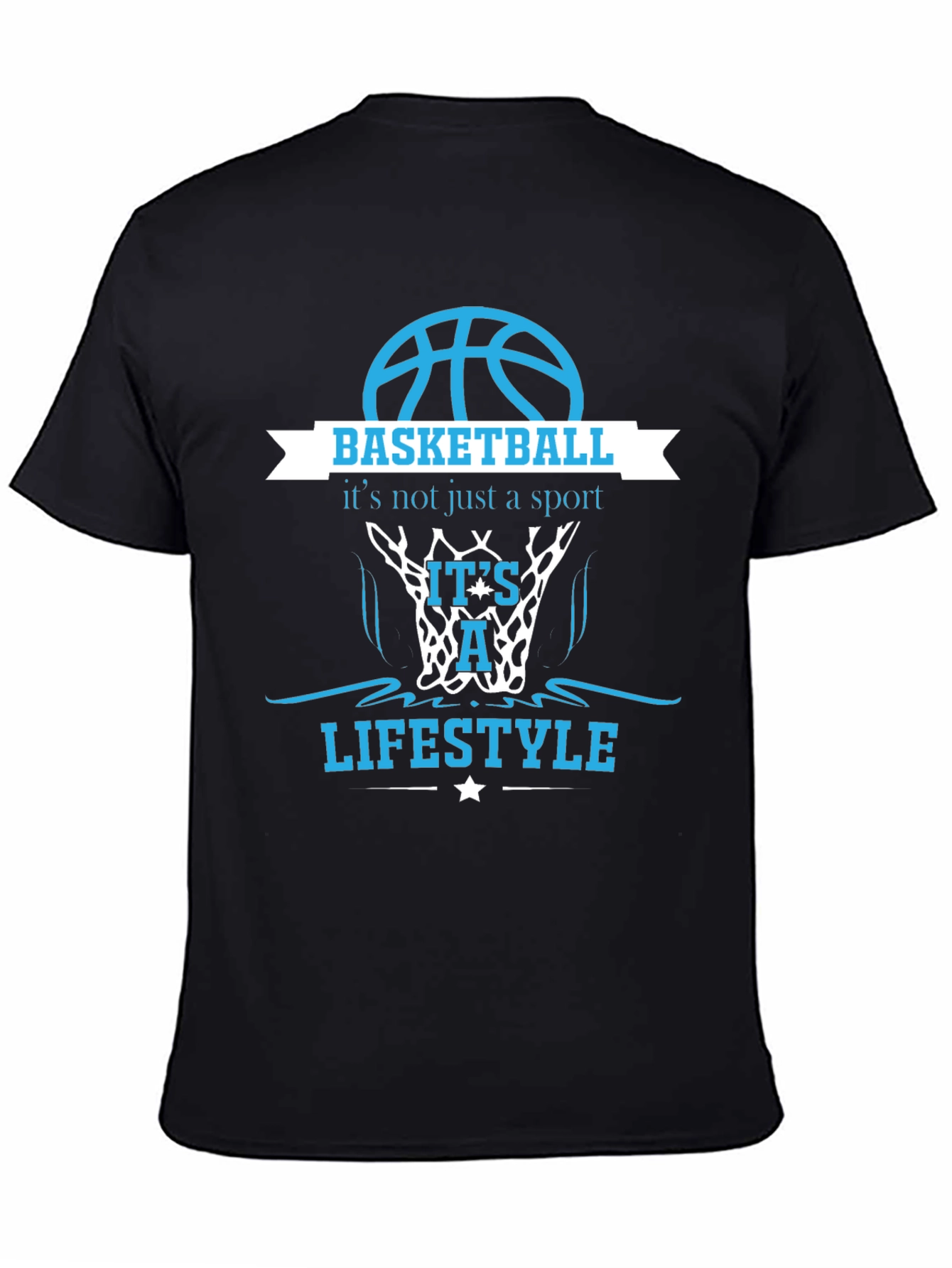 Basketball Lifestyle Tee - Black Graphic T-Shirt