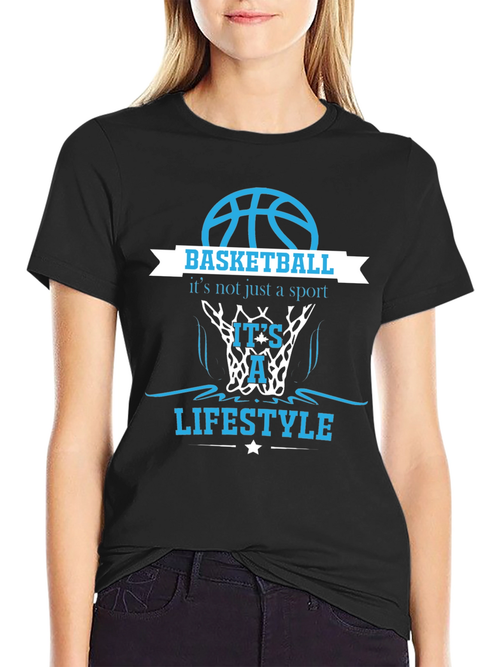 Basketball Lifestyle Tee - Black Graphic T-Shirt