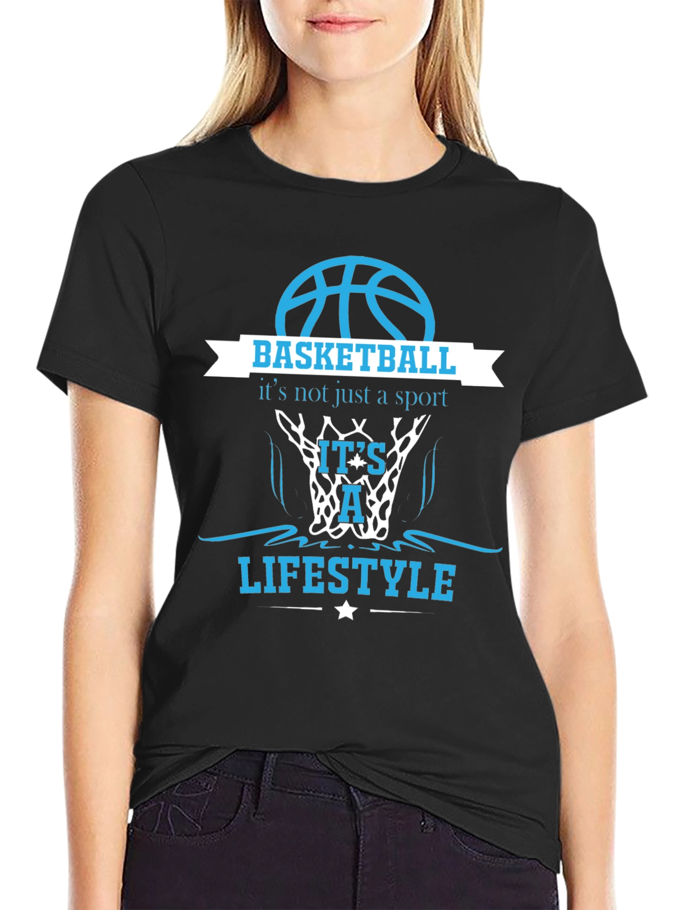 Basketball Lifestyle Tee - Black Graphic T-Shirt