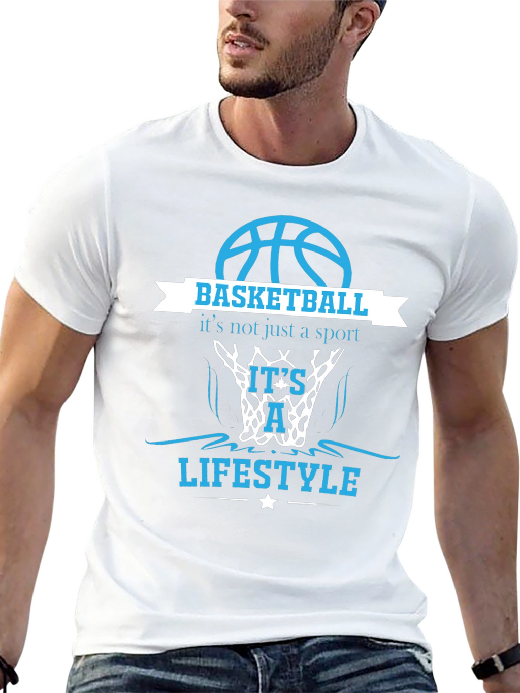 Basketball Lifestyle Tee - Black Graphic T-Shirt
