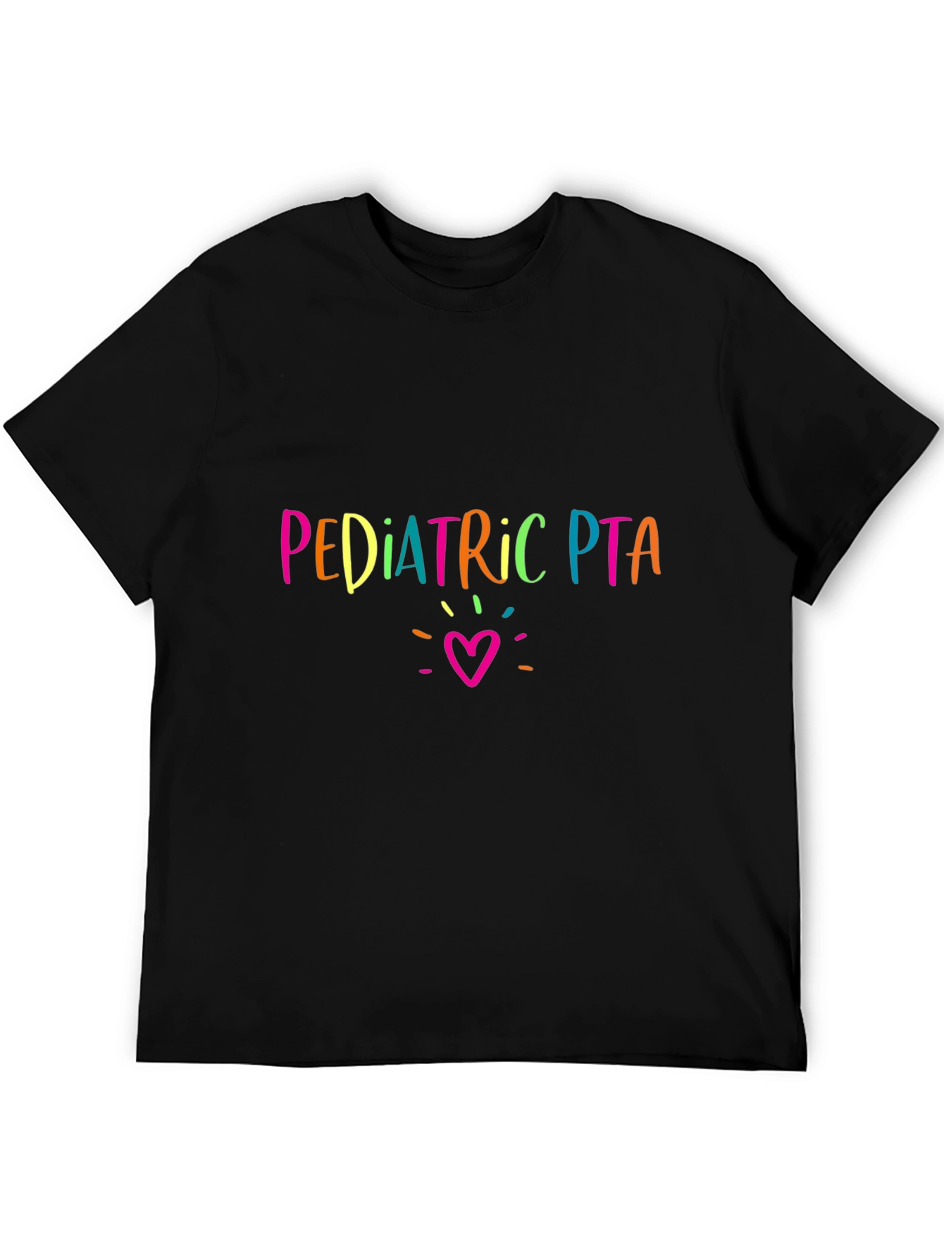 Pediatric PTA Graphic Tee - Colorful Heart Design