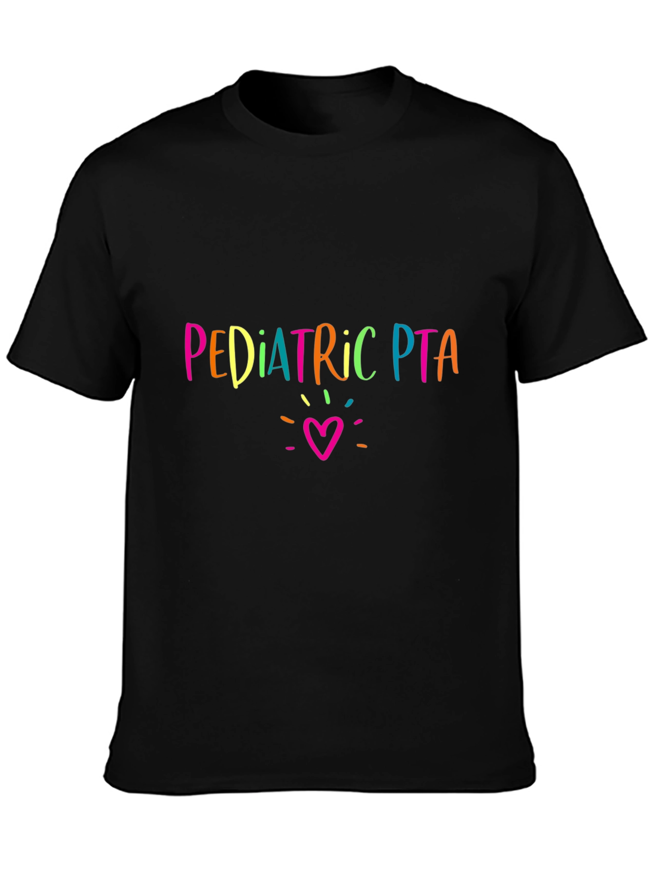 Pediatric PTA Graphic Tee - Colorful Heart Design