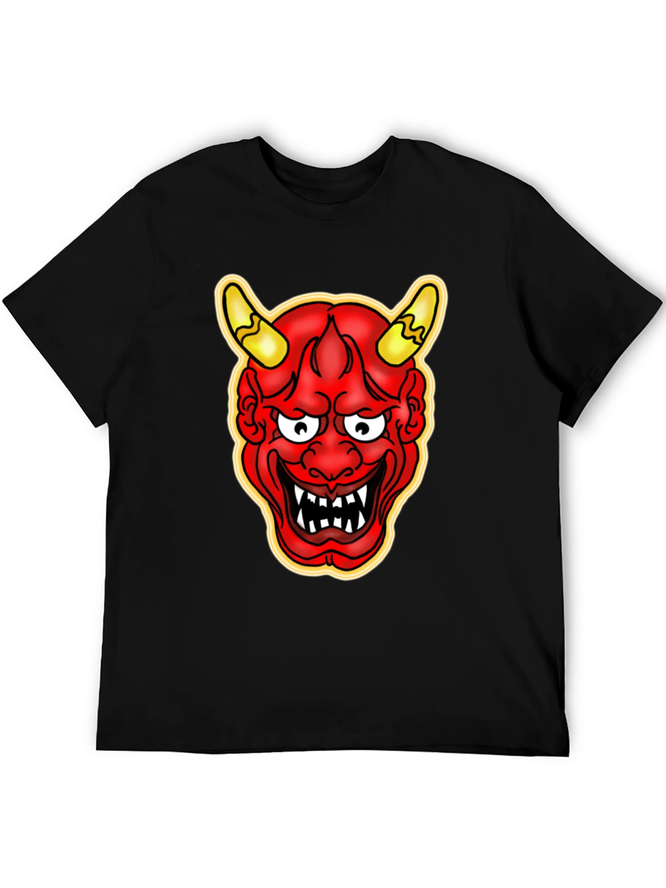 Hannya Oni Mask Graphic Tee - Japanese Demon T-Shirt