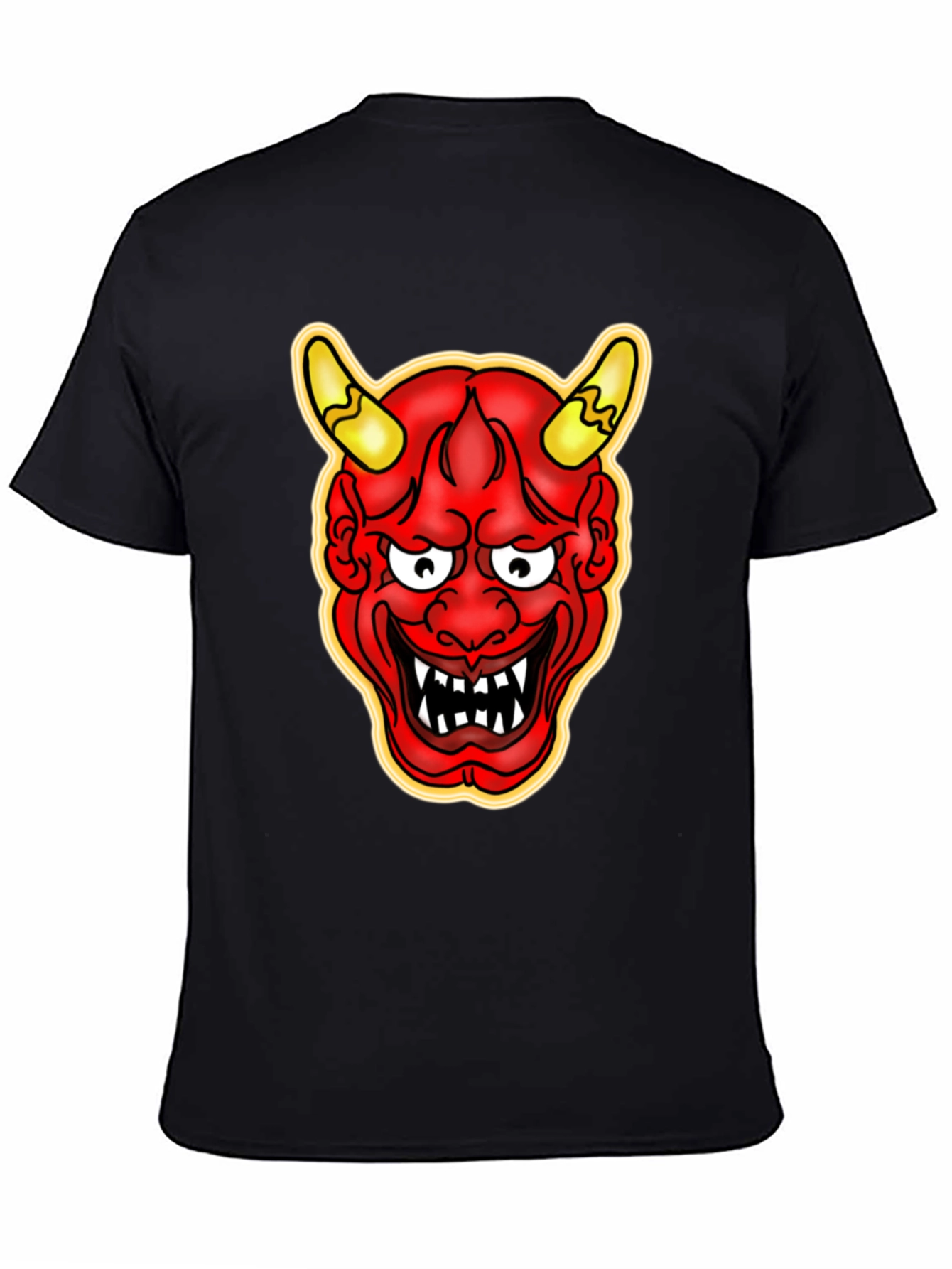 Hannya Oni Mask Graphic Tee - Japanese Demon T-Shirt