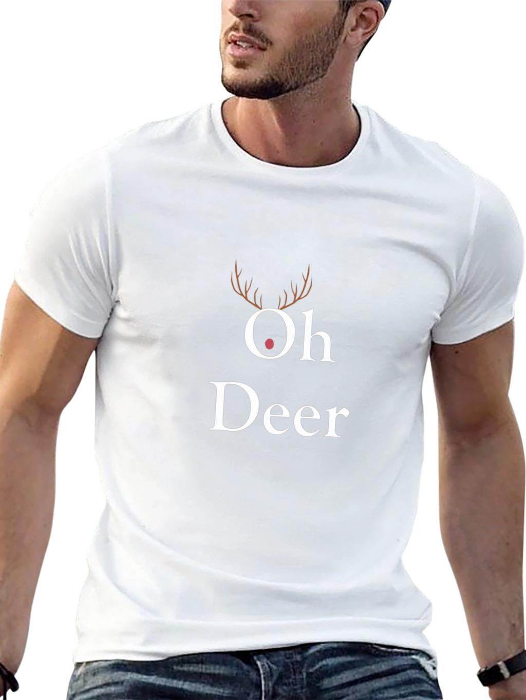 Oh Deer Christmas T-Shirt - Holiday Festive Top
