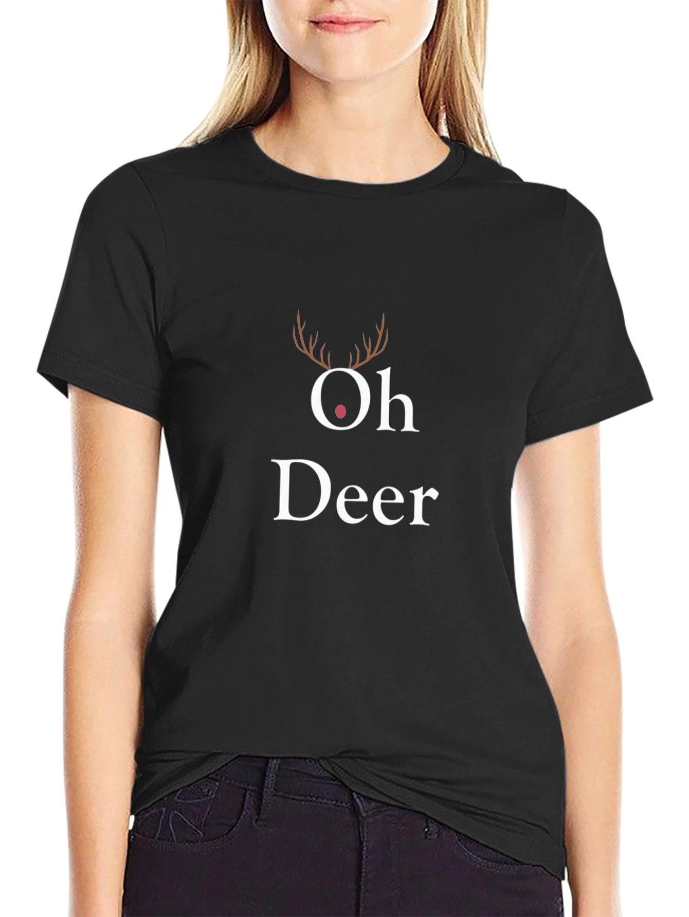 Oh Deer Christmas T-Shirt - Holiday Festive Top