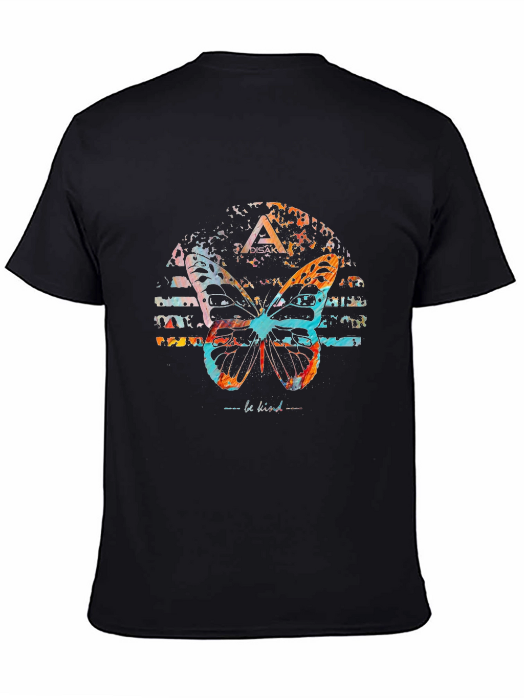 Butterfly Graphic Print Black Tee