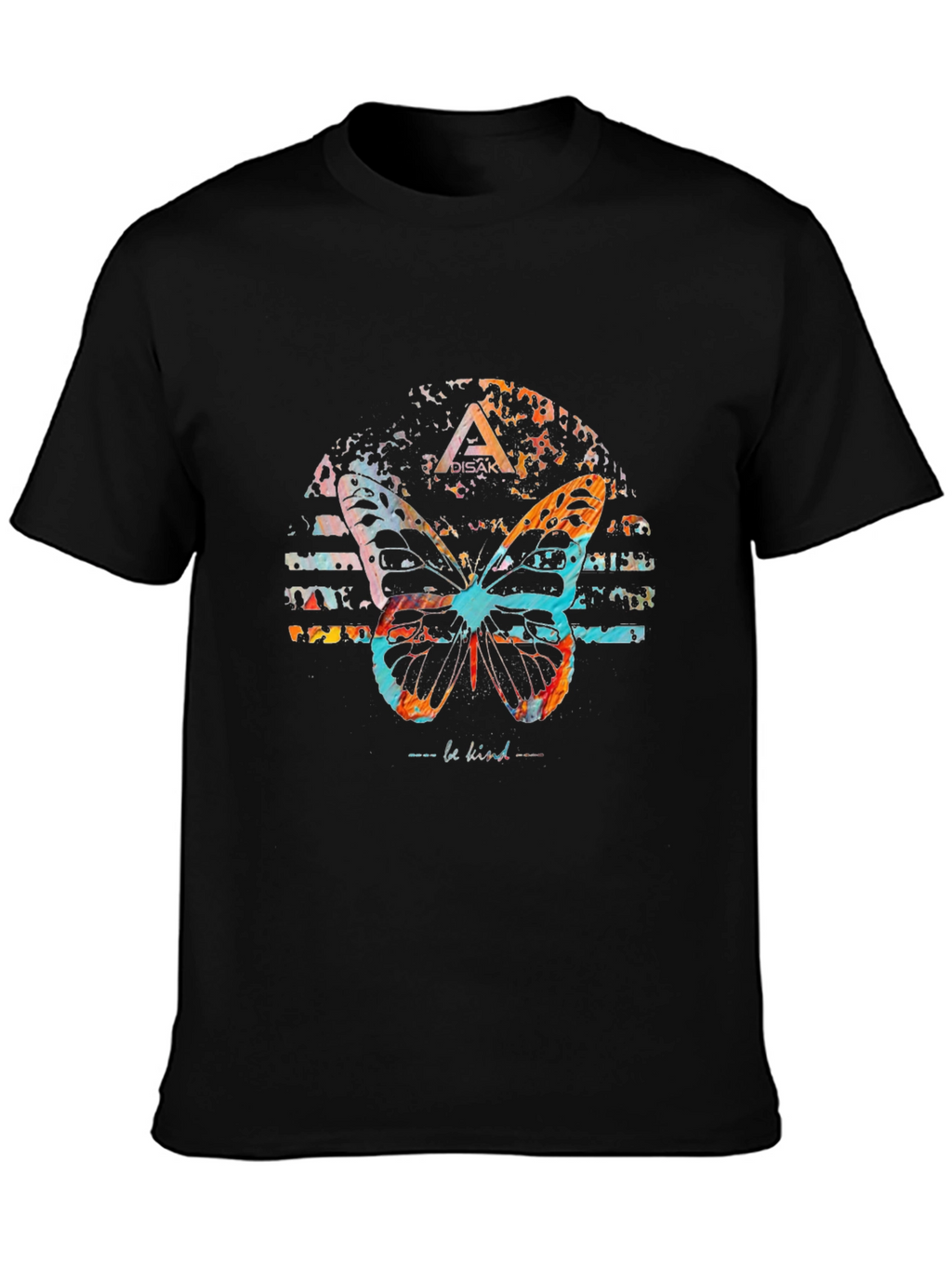 Butterfly Graphic Print Black Tee
