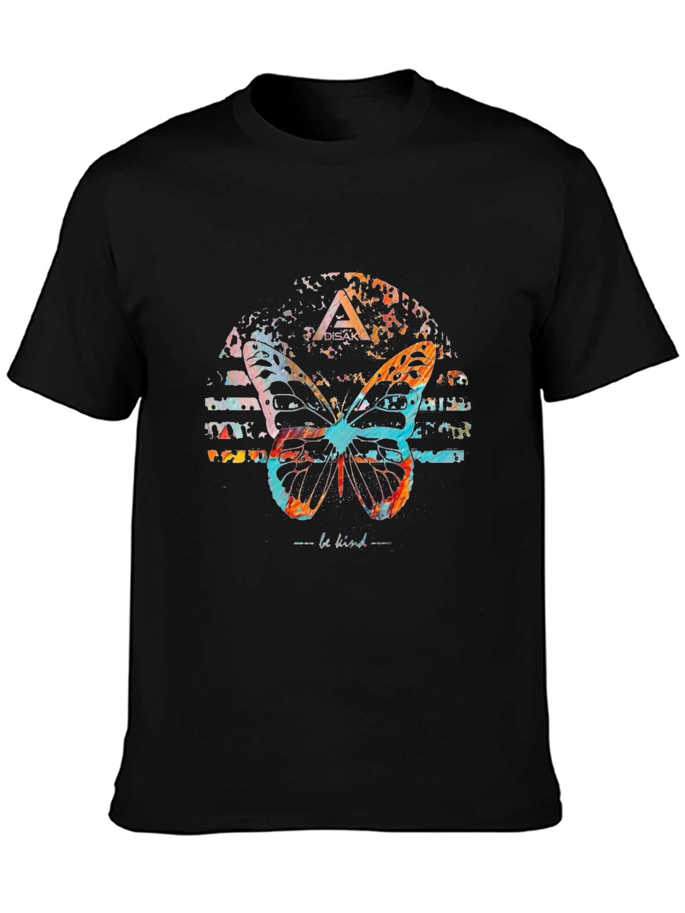 Butterfly Graphic Print Black Tee