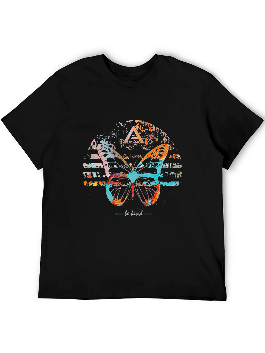 Butterfly Graphic Print Black Tee
