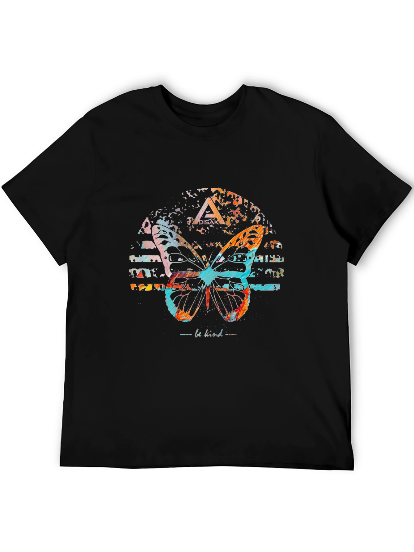 Butterfly Graphic Print Black Tee
