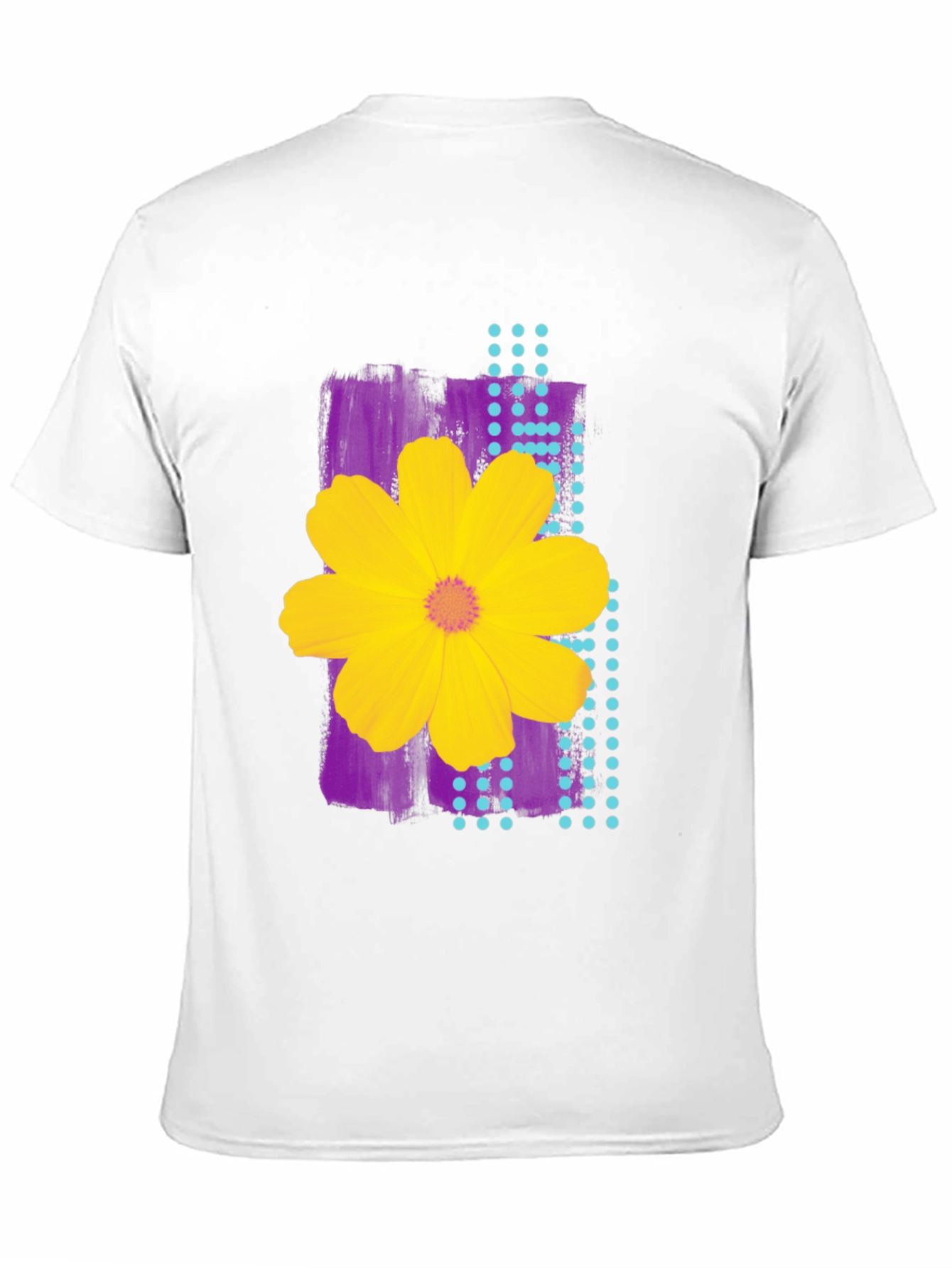 Floral Graphic Print Mens Black T-Shirt