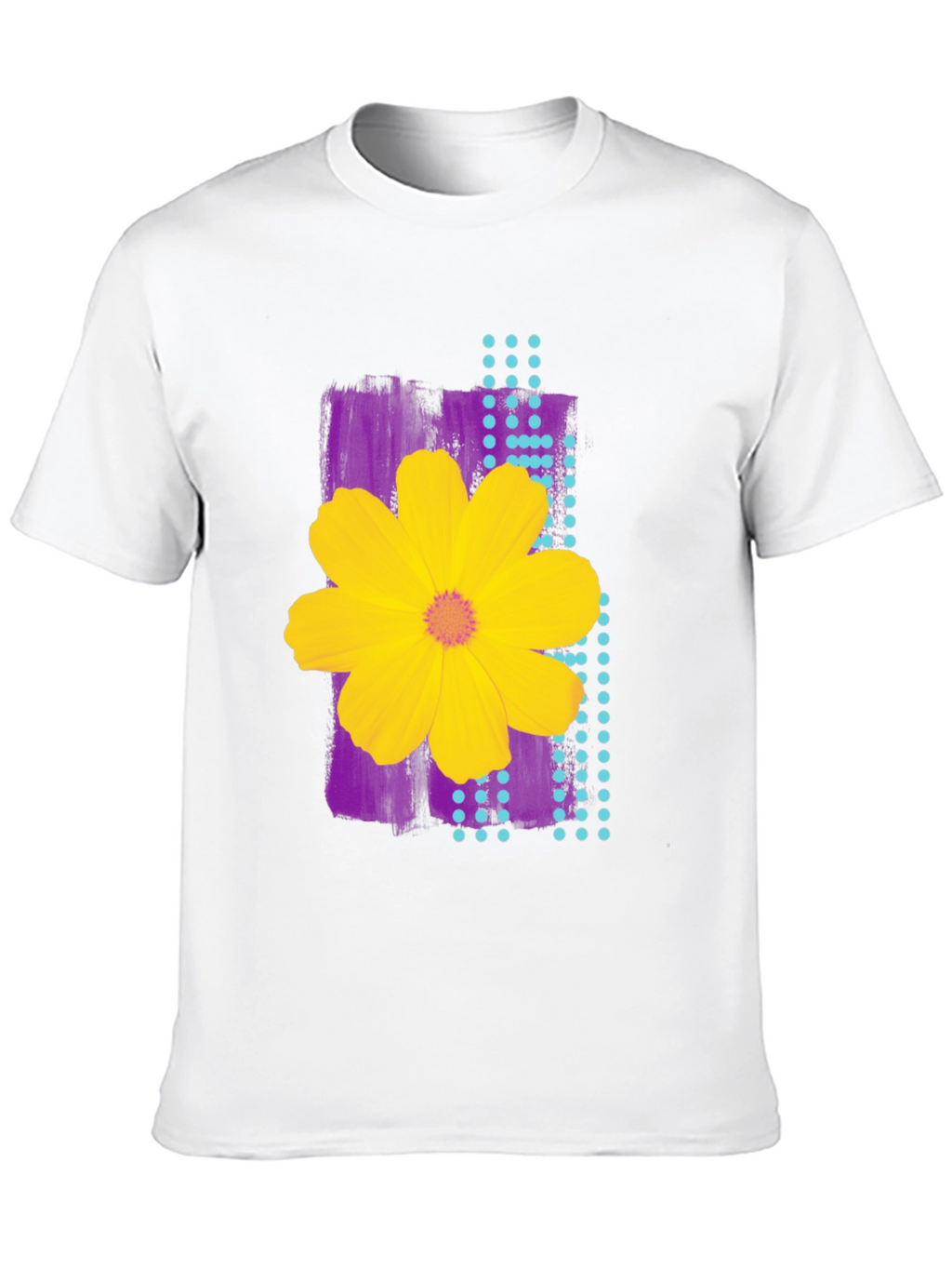 Floral Graphic Print Mens Black T-Shirt