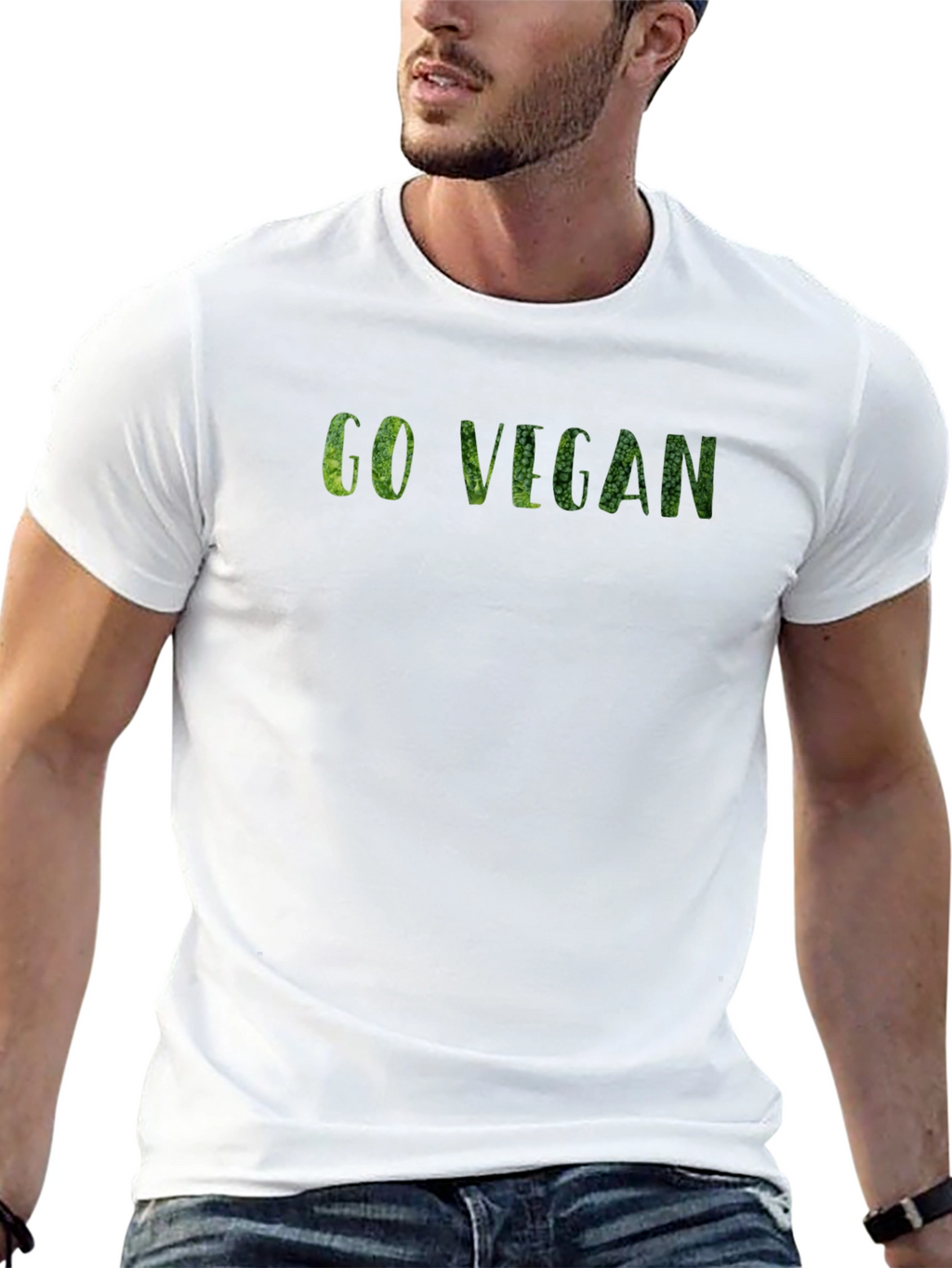 Go Vegan Black T-Shirt for Men