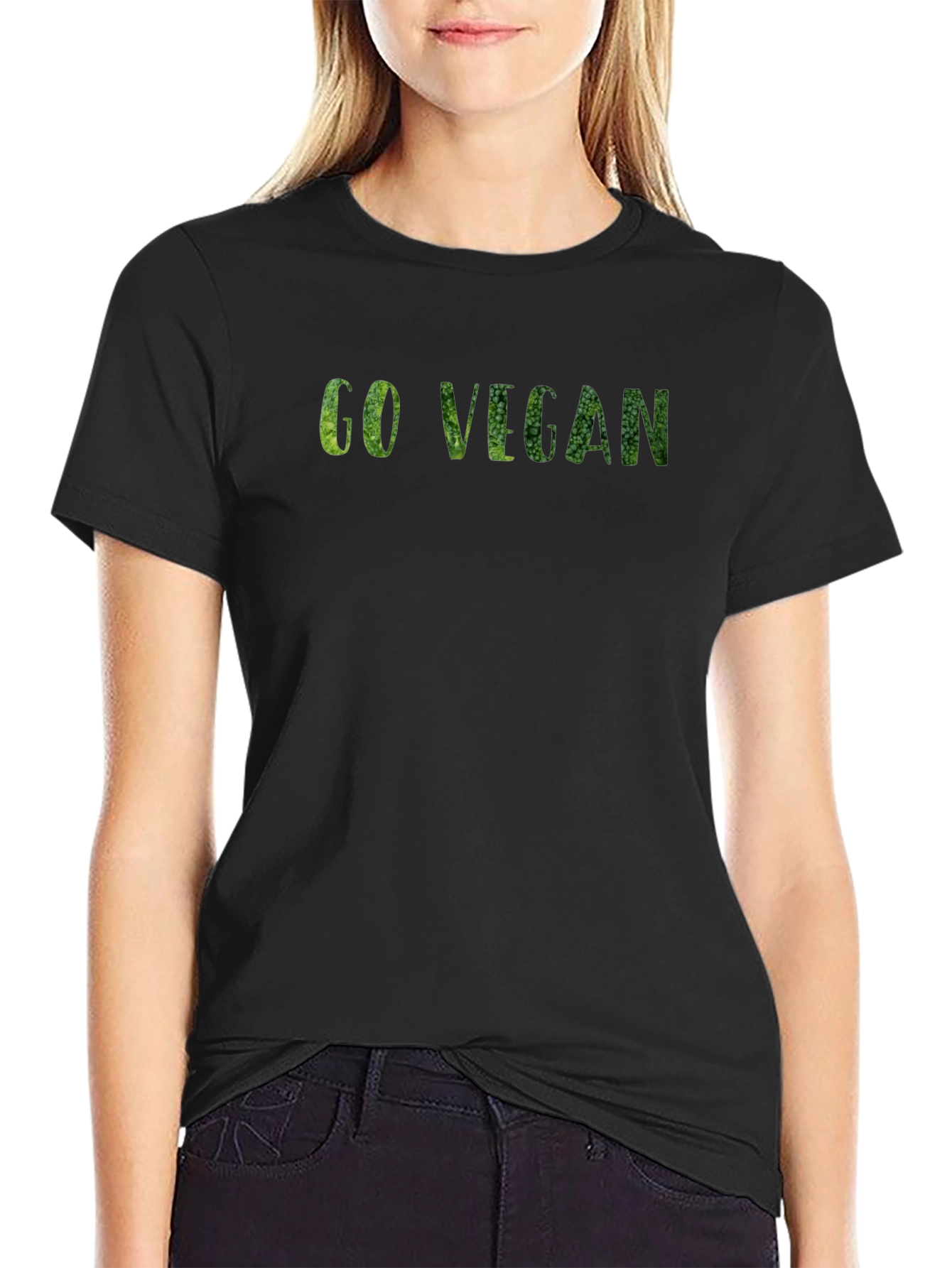 Go Vegan Black T-Shirt for Men