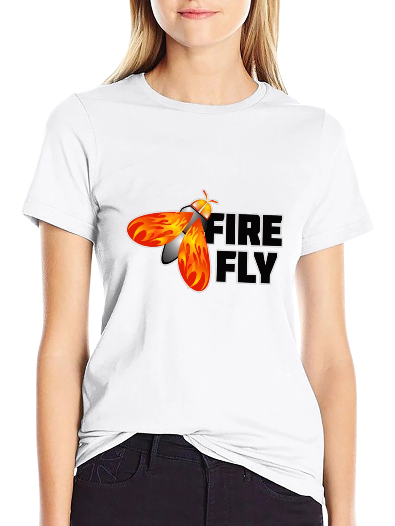 Firefly Graphic Print Black T-Shirt