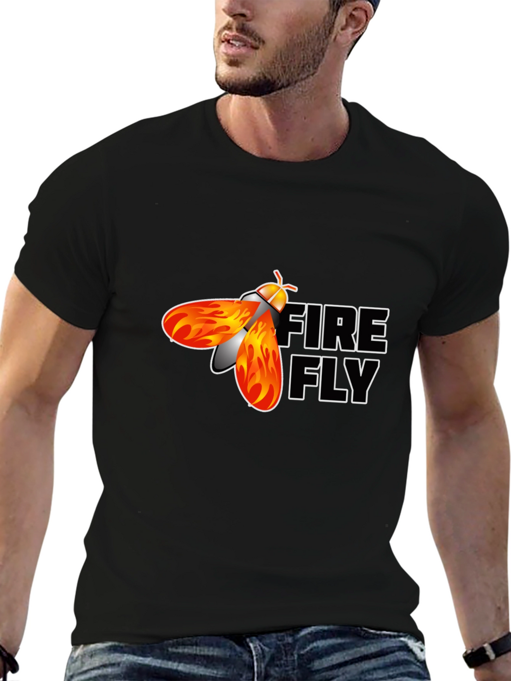 Firefly Graphic Print Black T-Shirt