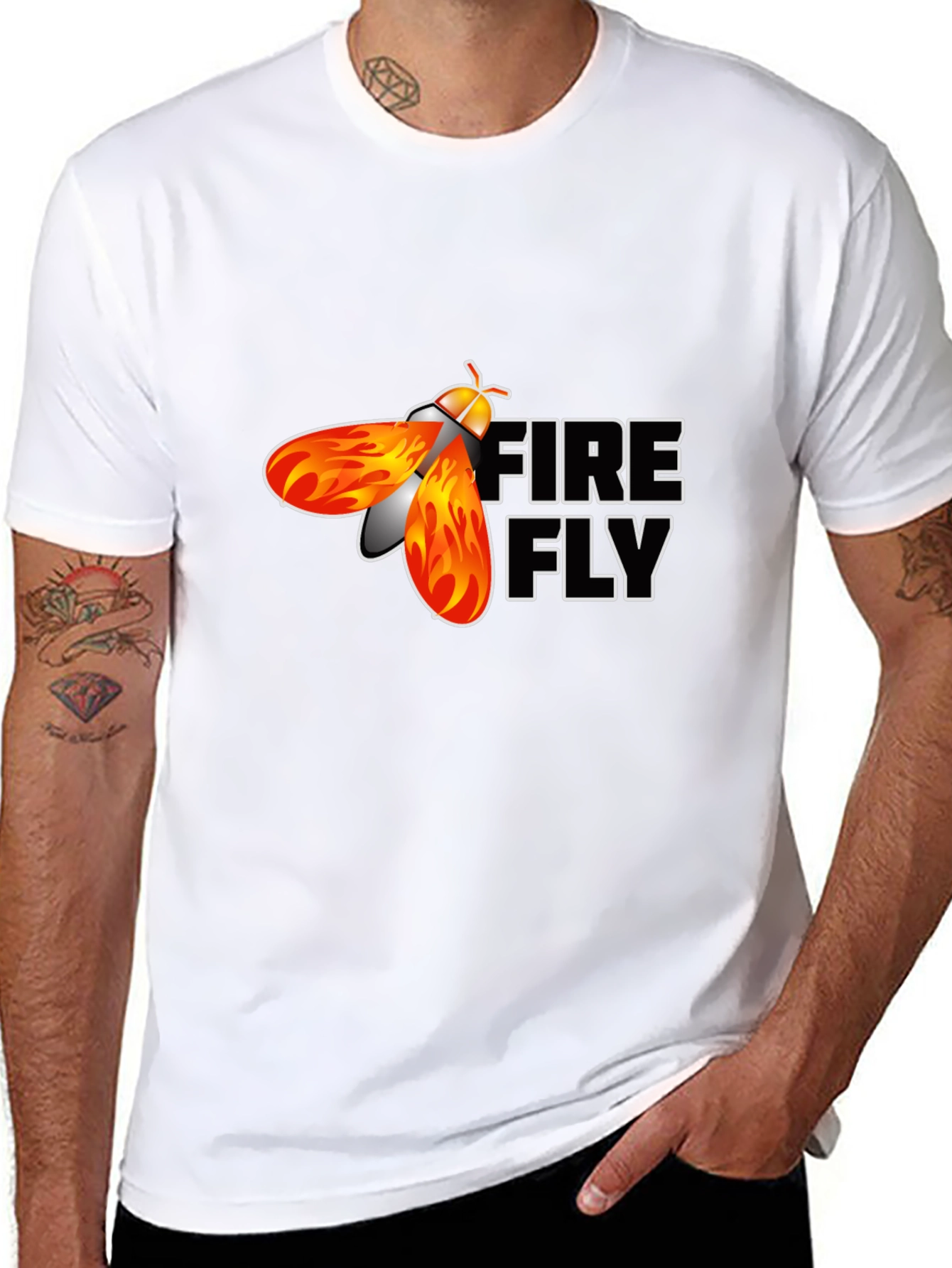 Firefly Graphic Print Black T-Shirt