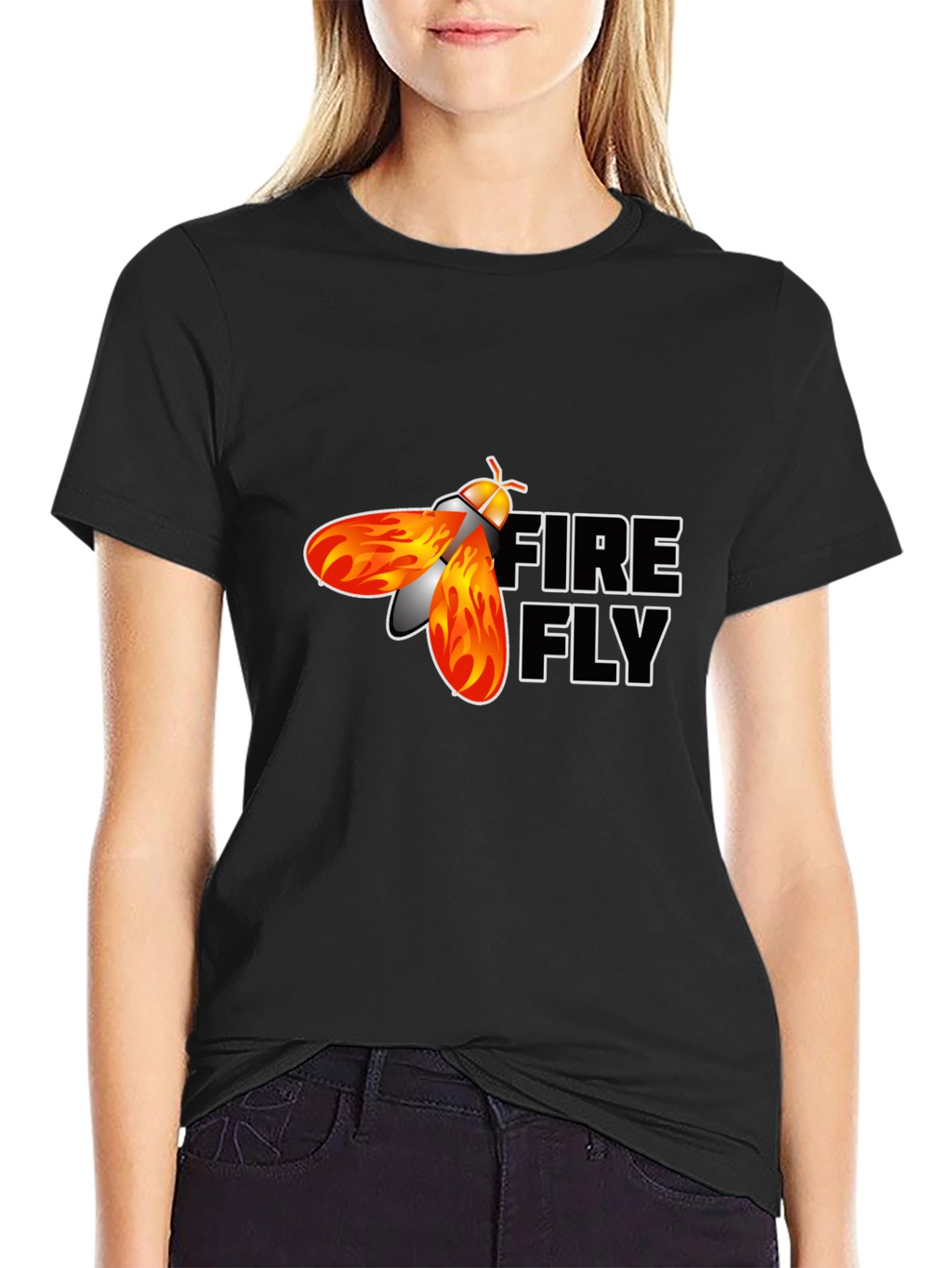 Firefly Graphic Print Black T-Shirt