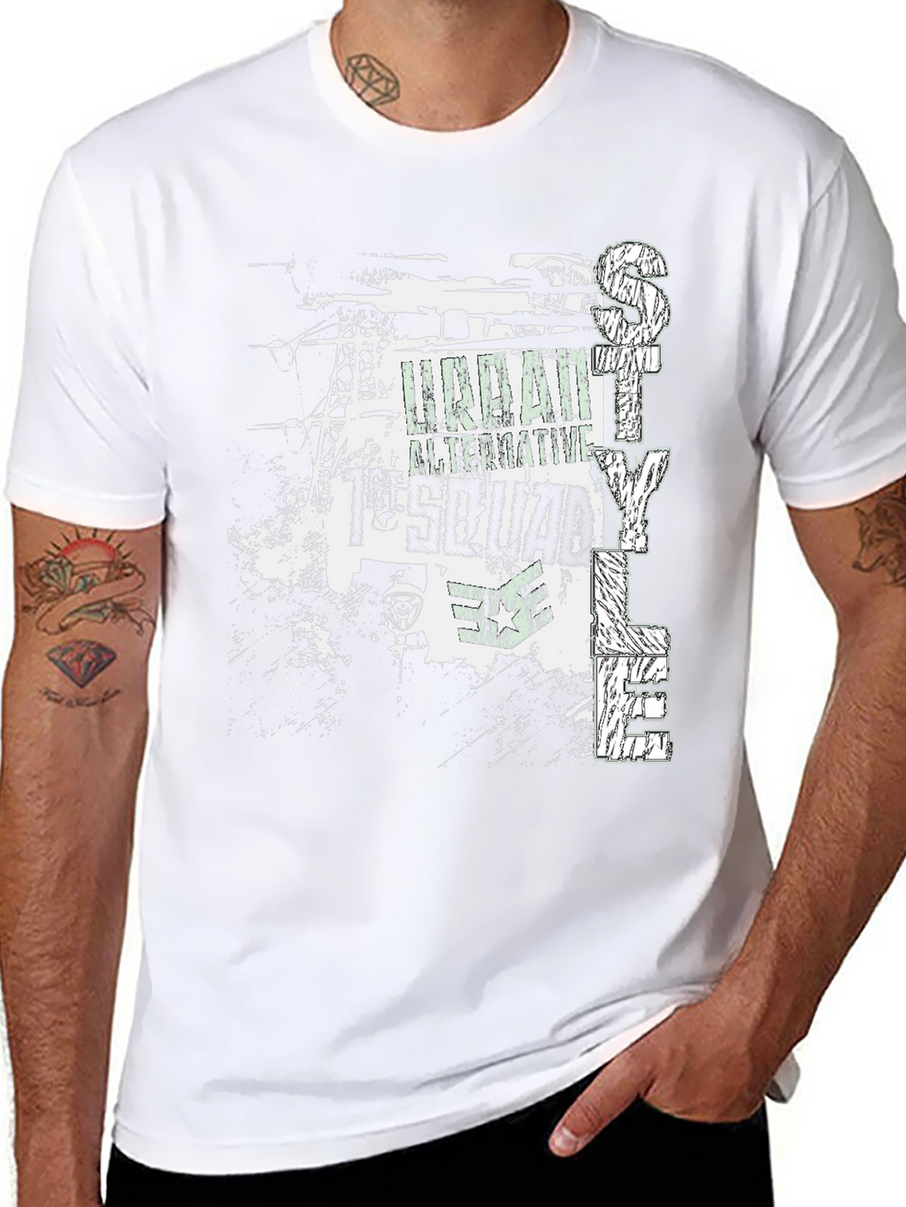 Urban Style Black Graphic Tee
