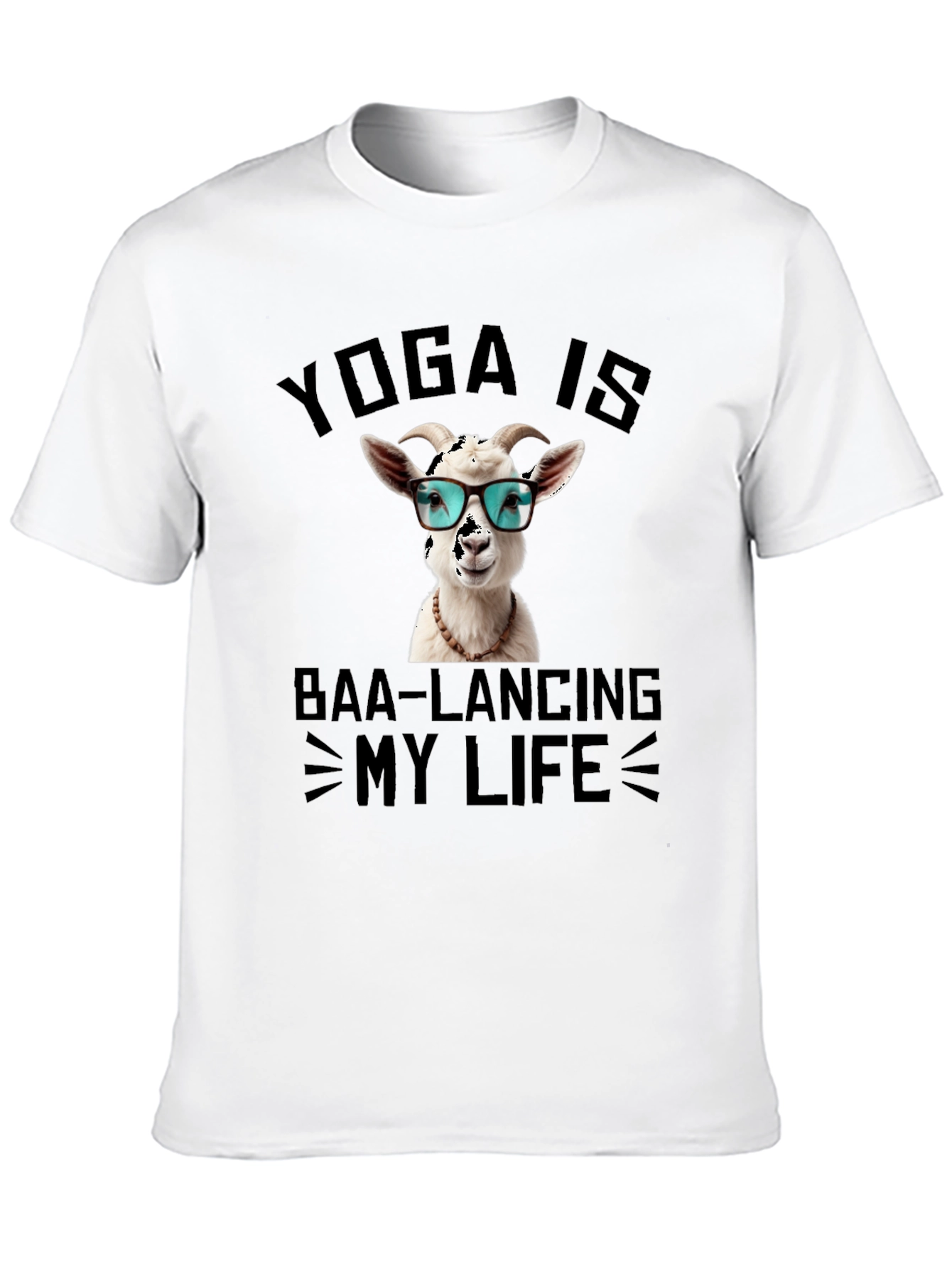 Yoga Goat T-Shirt: Baa-lancing My Life Tee