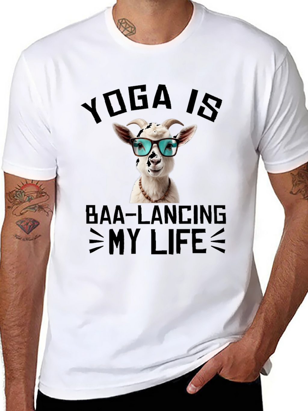 Yoga Goat T-Shirt: Baa-lancing My Life Tee