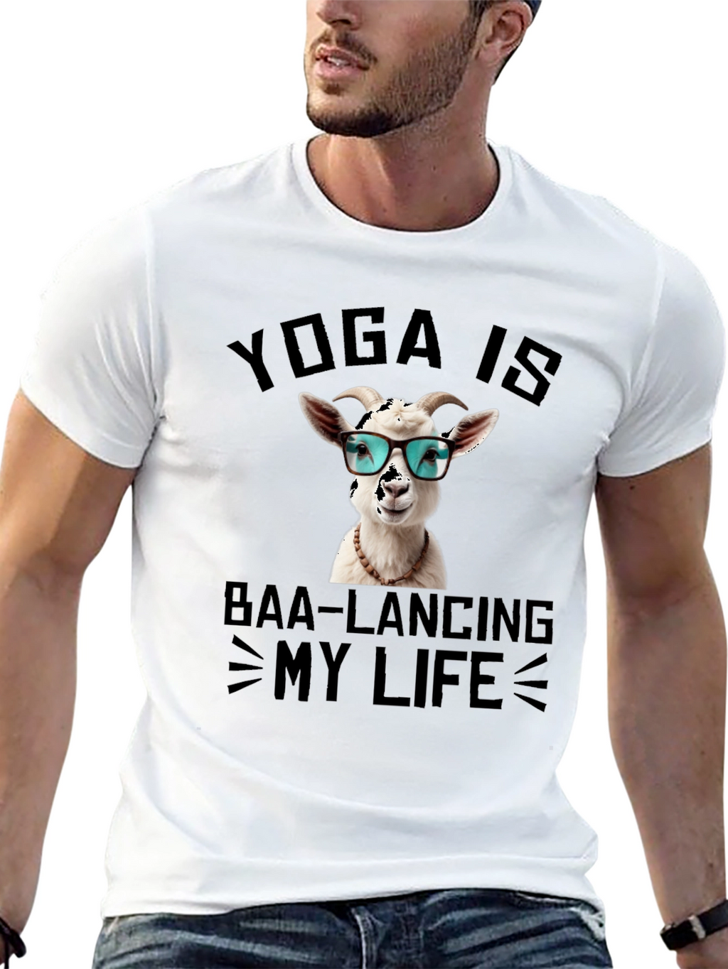 Yoga Goat T-Shirt: Baa-lancing My Life Tee