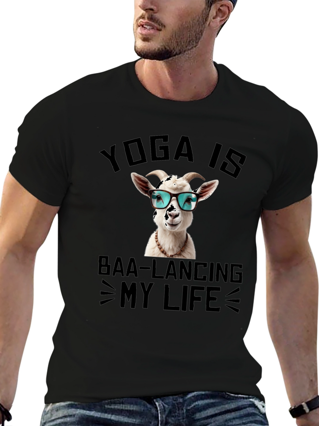 Yoga Goat T-Shirt: Baa-lancing My Life Tee