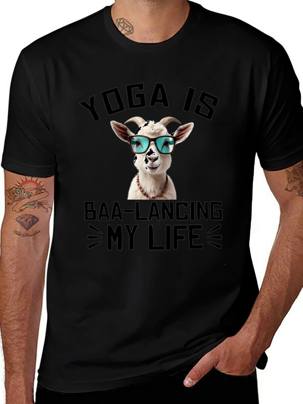 Yoga Goat T-Shirt: Baa-lancing My Life Tee