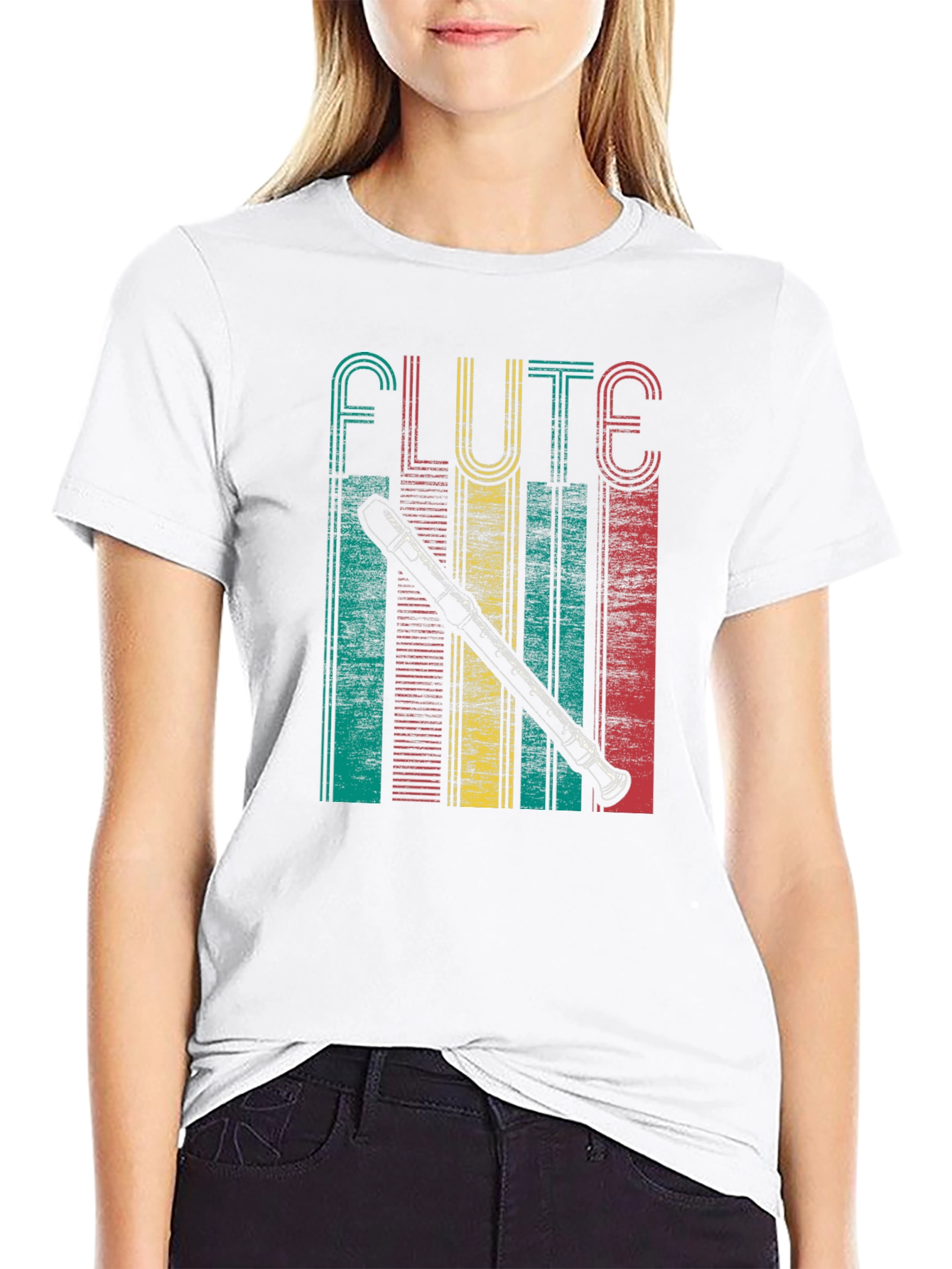 Retro Flute Player T-Shirt