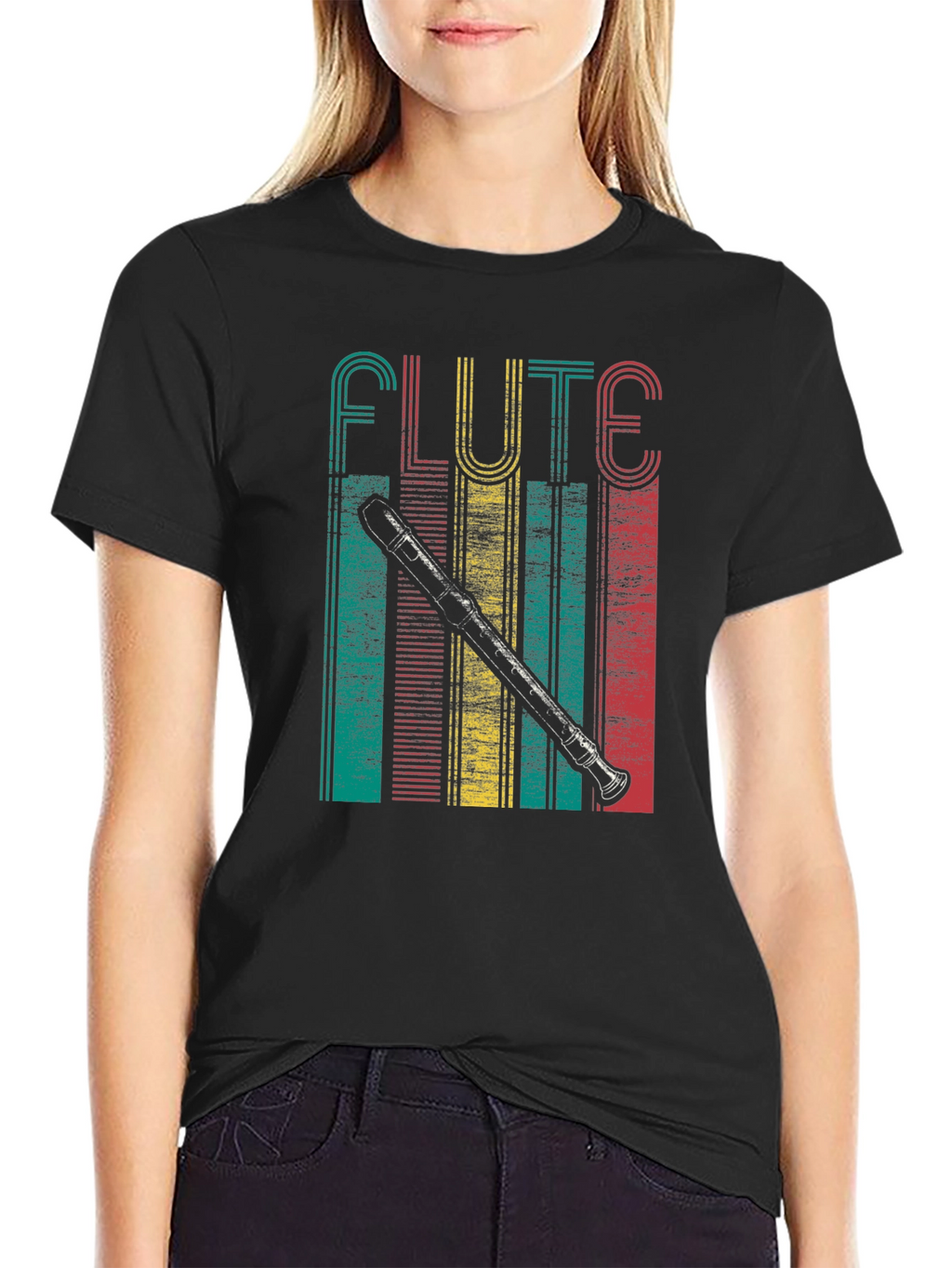 Retro Flute Player T-Shirt