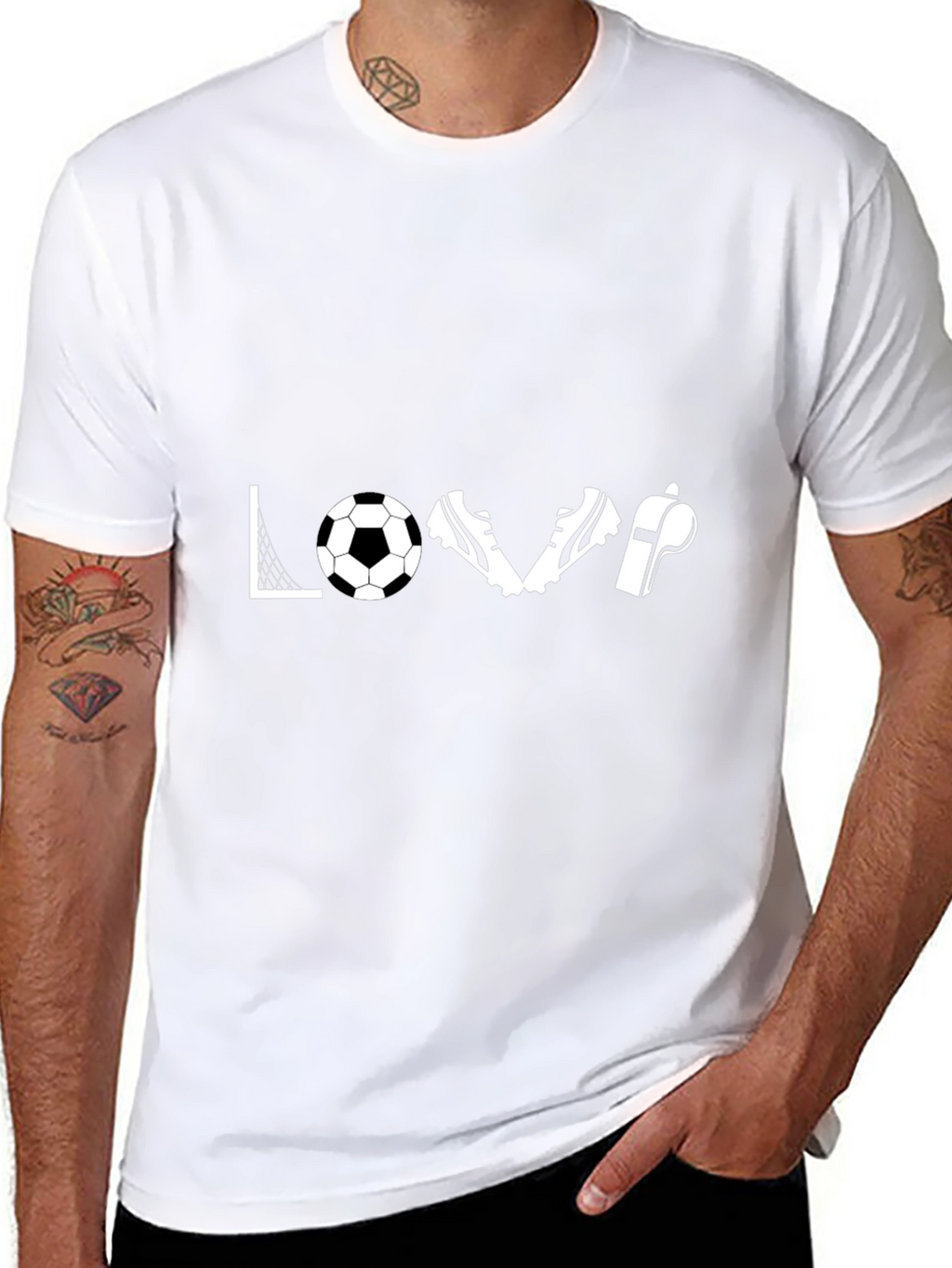Love Soccer Graphic Tee - Black