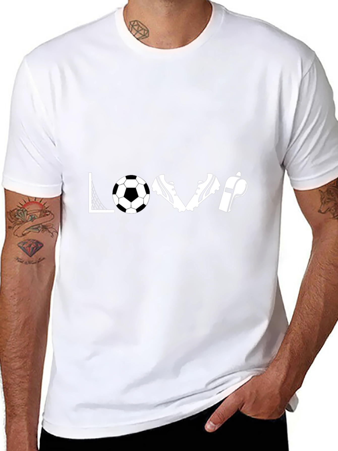 Love Soccer Graphic Tee - Black