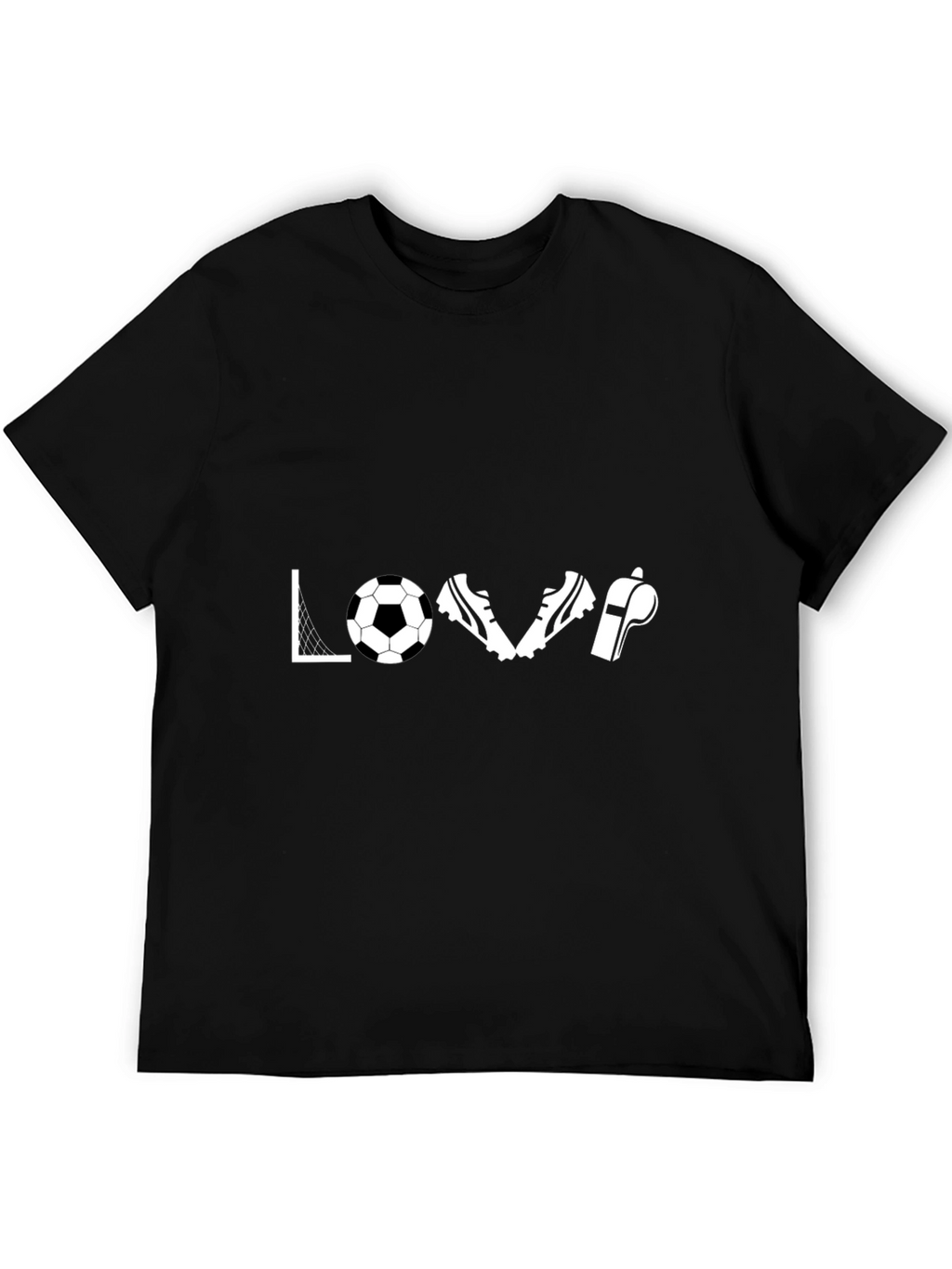 Love Soccer Graphic Tee - Black
