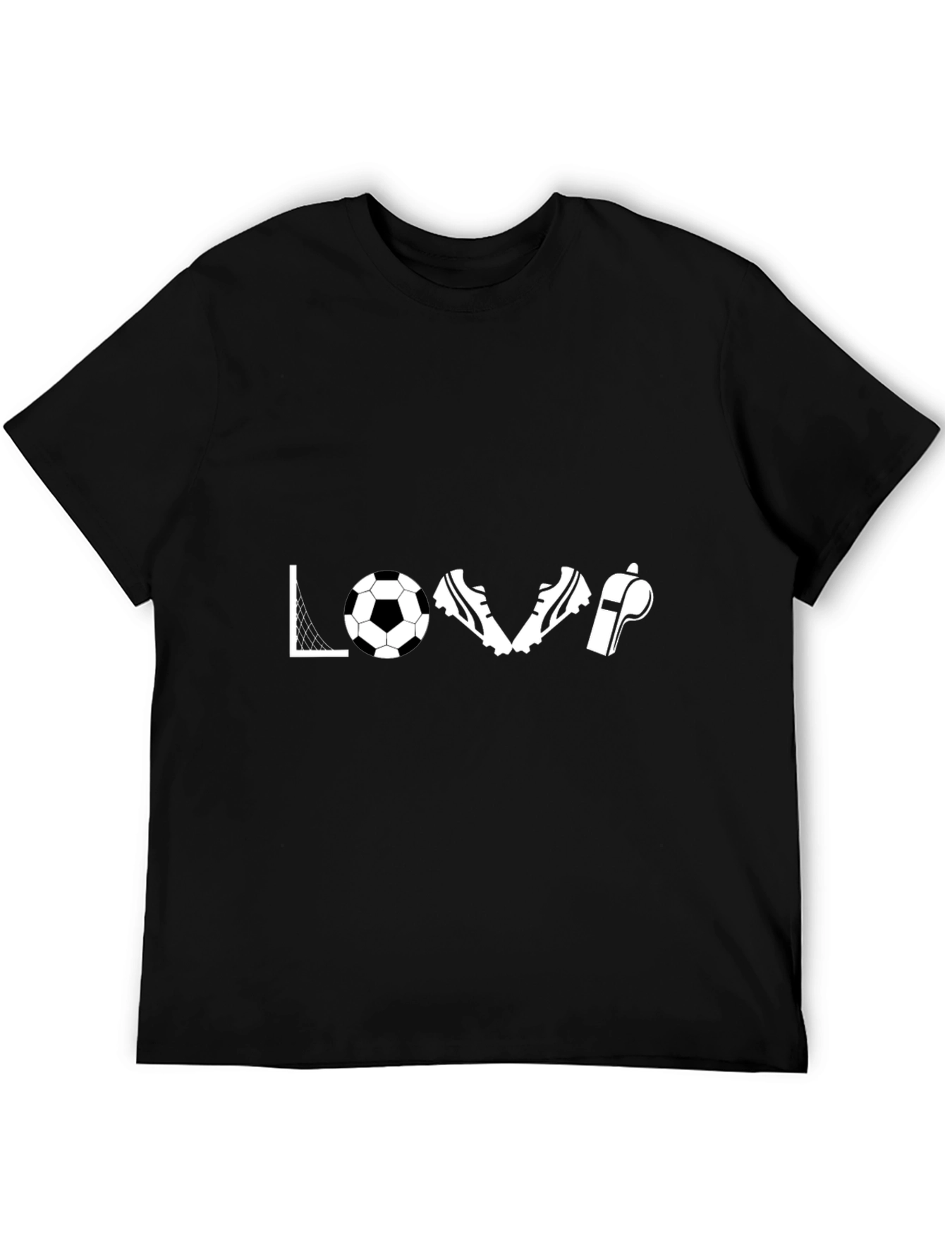 Love Soccer Graphic Tee - Black